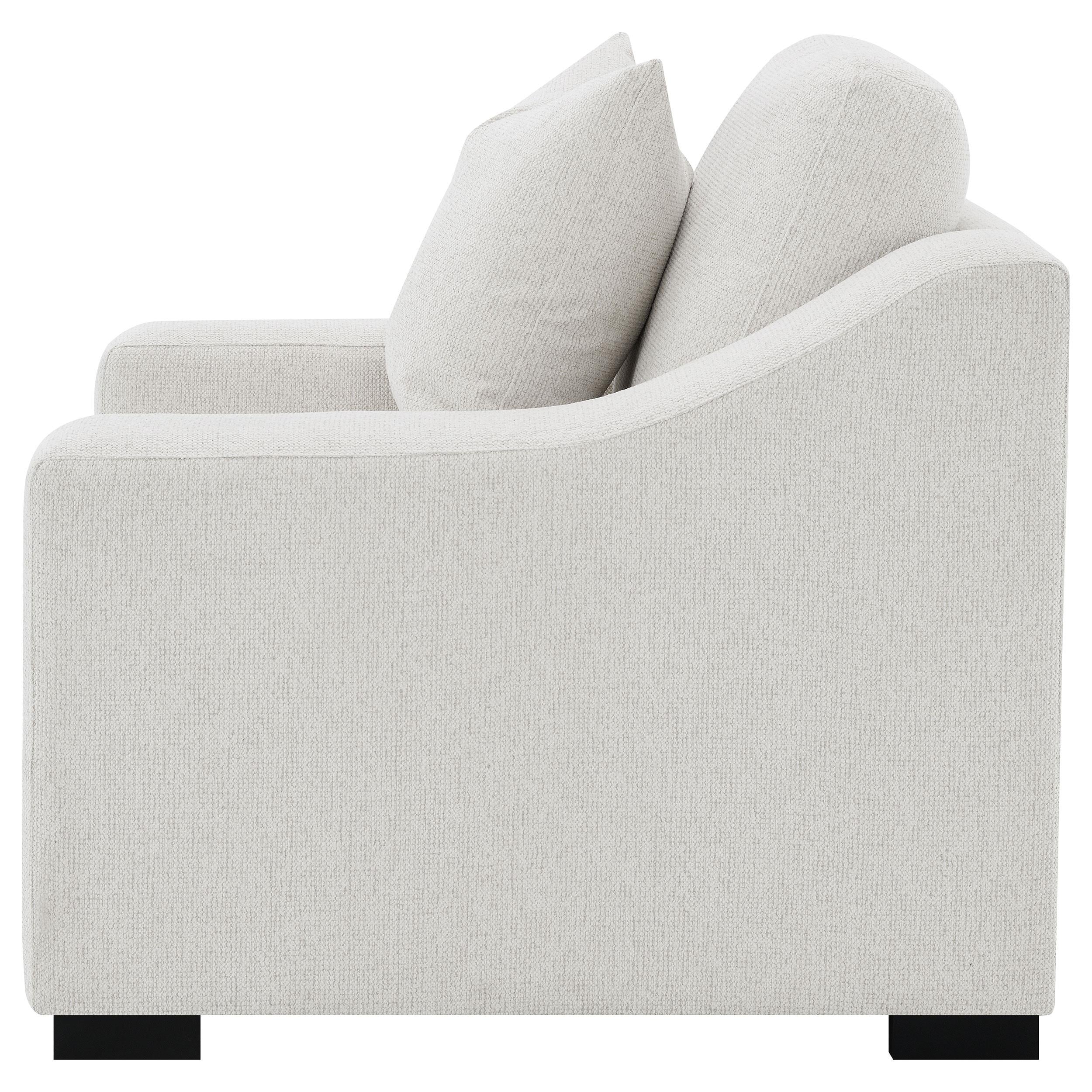  Coaster Furniture Ashlyn 552093 Fabric Upholstered Track Arm Accent Chair - Sand IMAGE 5