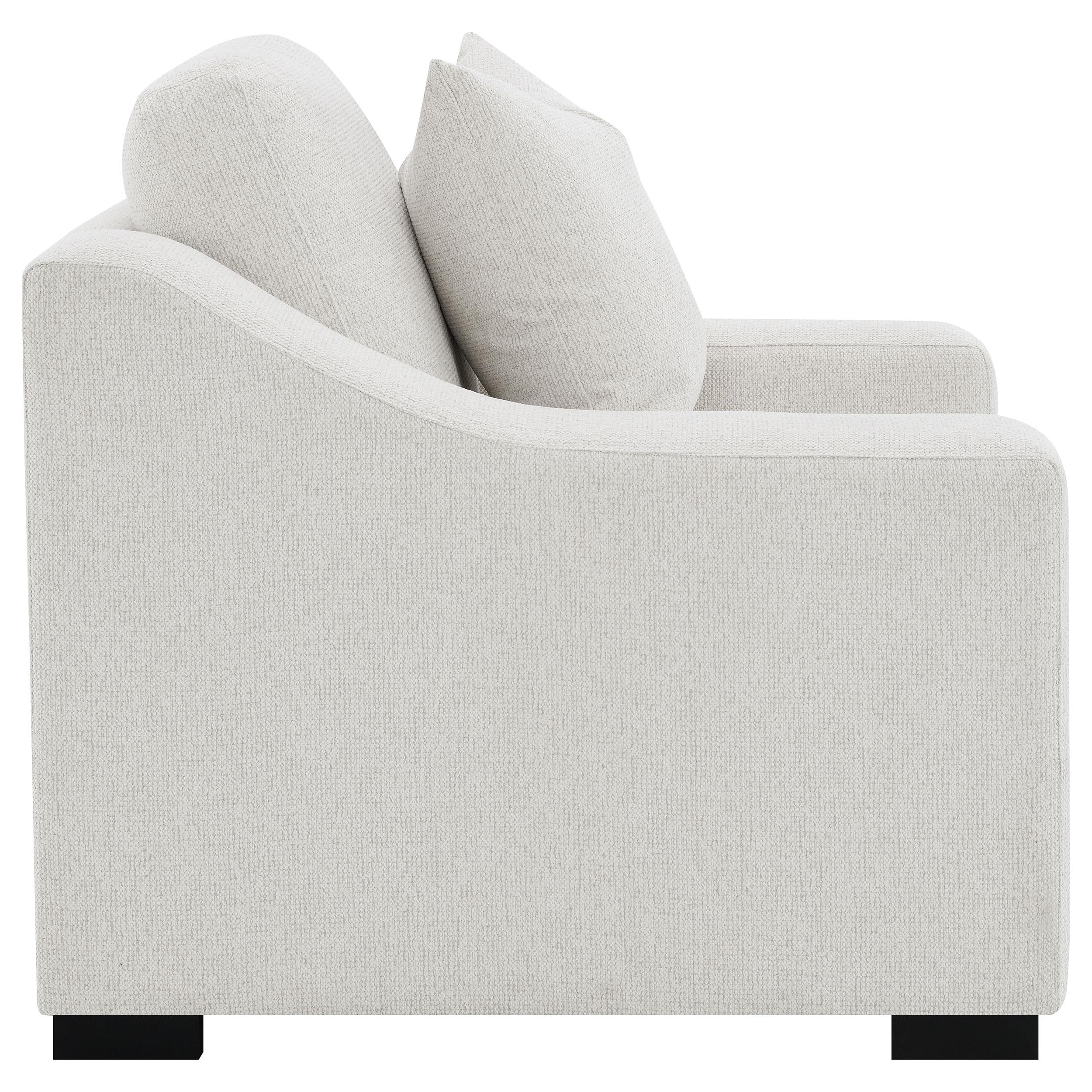  Coaster Furniture Ashlyn 552093 Fabric Upholstered Track Arm Accent Chair - Sand IMAGE 6