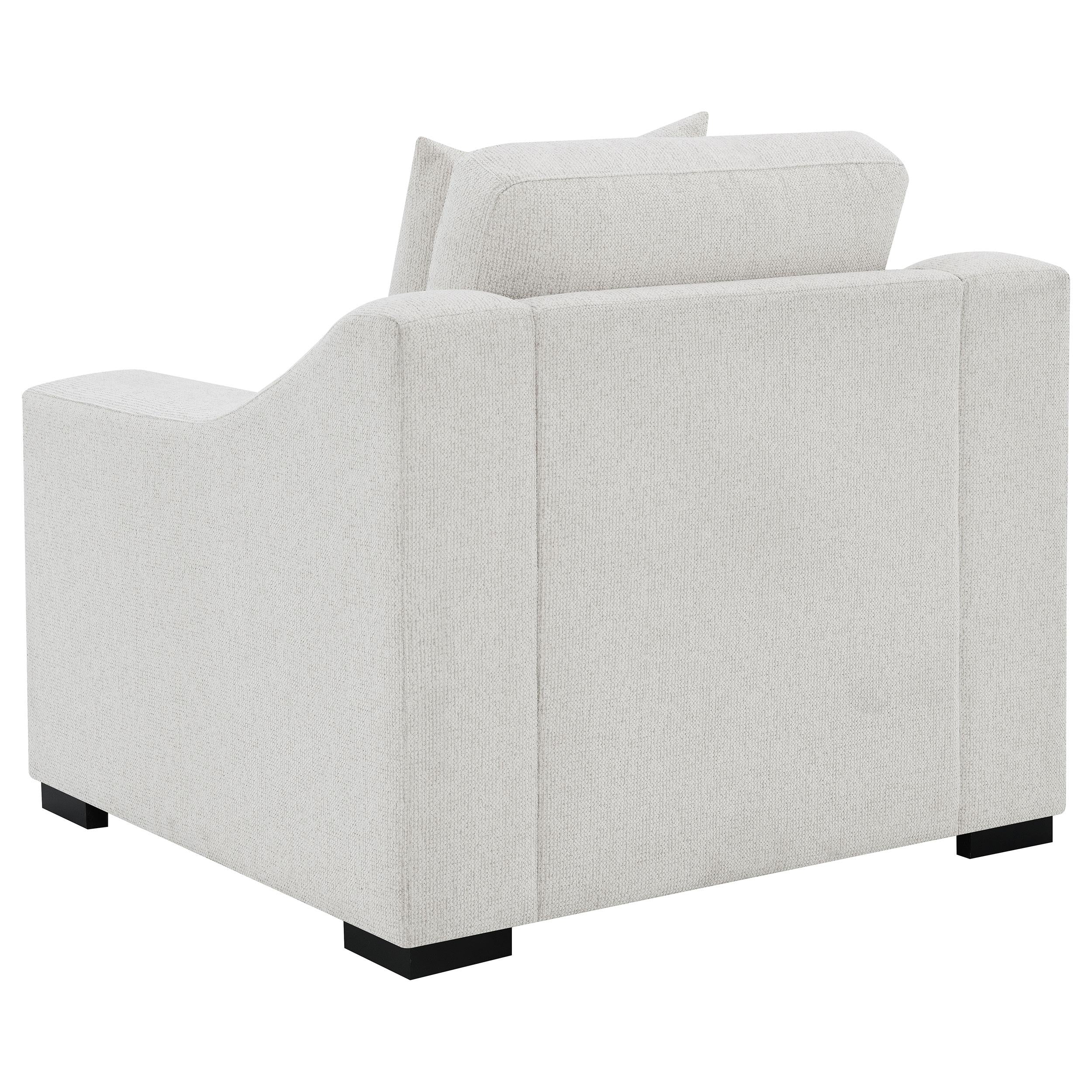  Coaster Furniture Ashlyn 552093 Fabric Upholstered Track Arm Accent Chair - Sand IMAGE 8