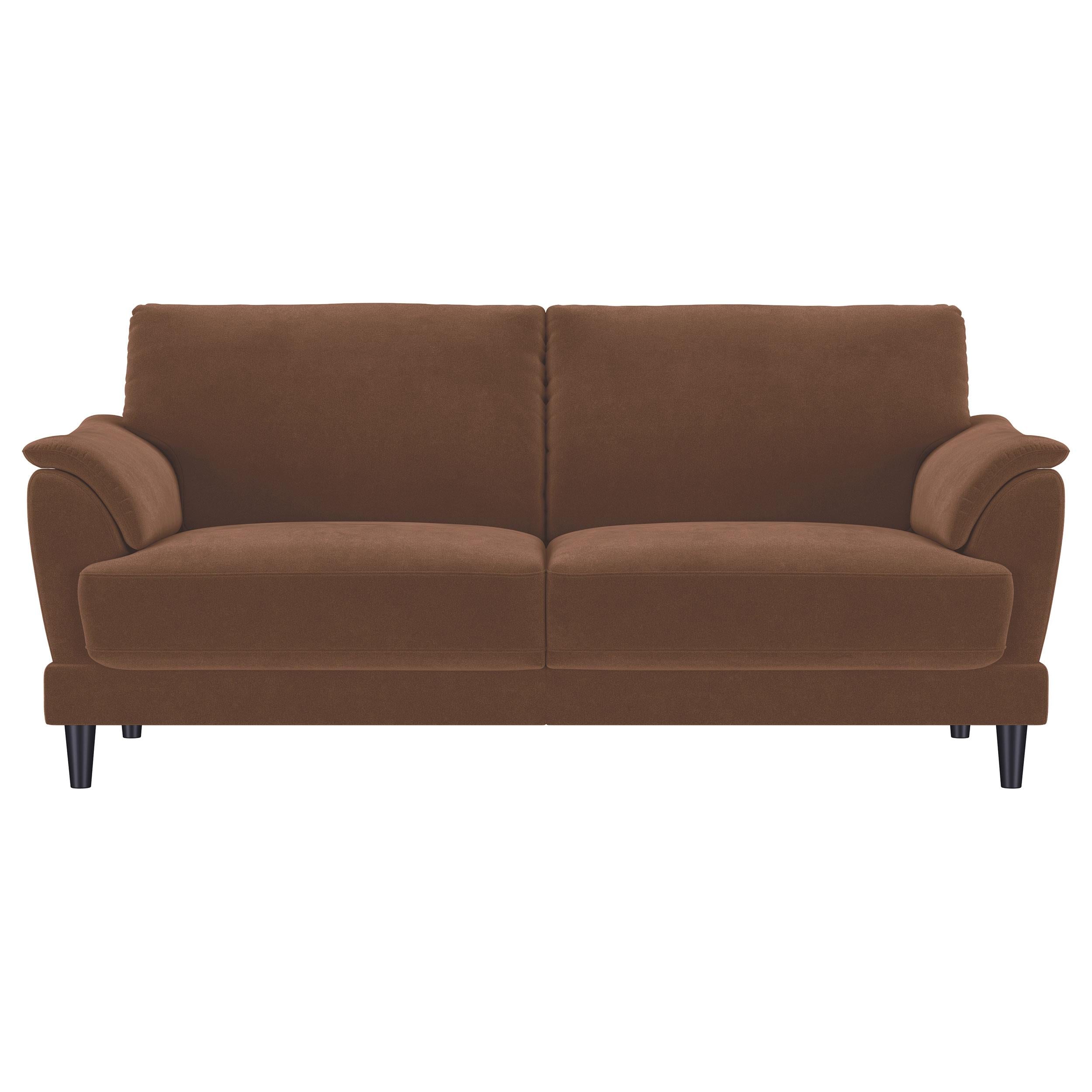  Coaster Furniture Selma 552101 Velvet Upholstered Crescent Arm Sofa - Rust IMAGE 5
