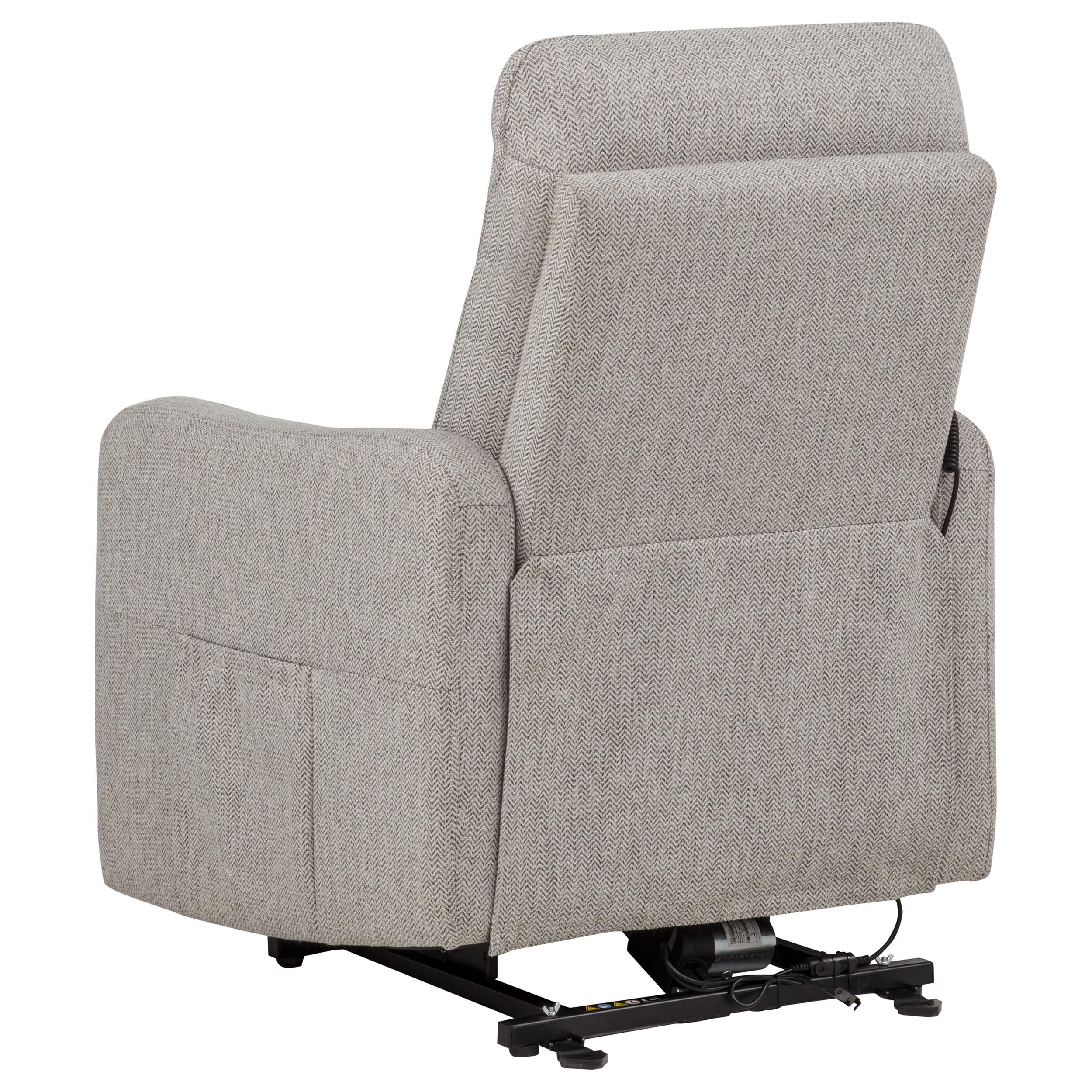  Coaster Furniture Dayes 600131P Upholstered Power Lift Recliner Chair - Taupe IMAGE 11