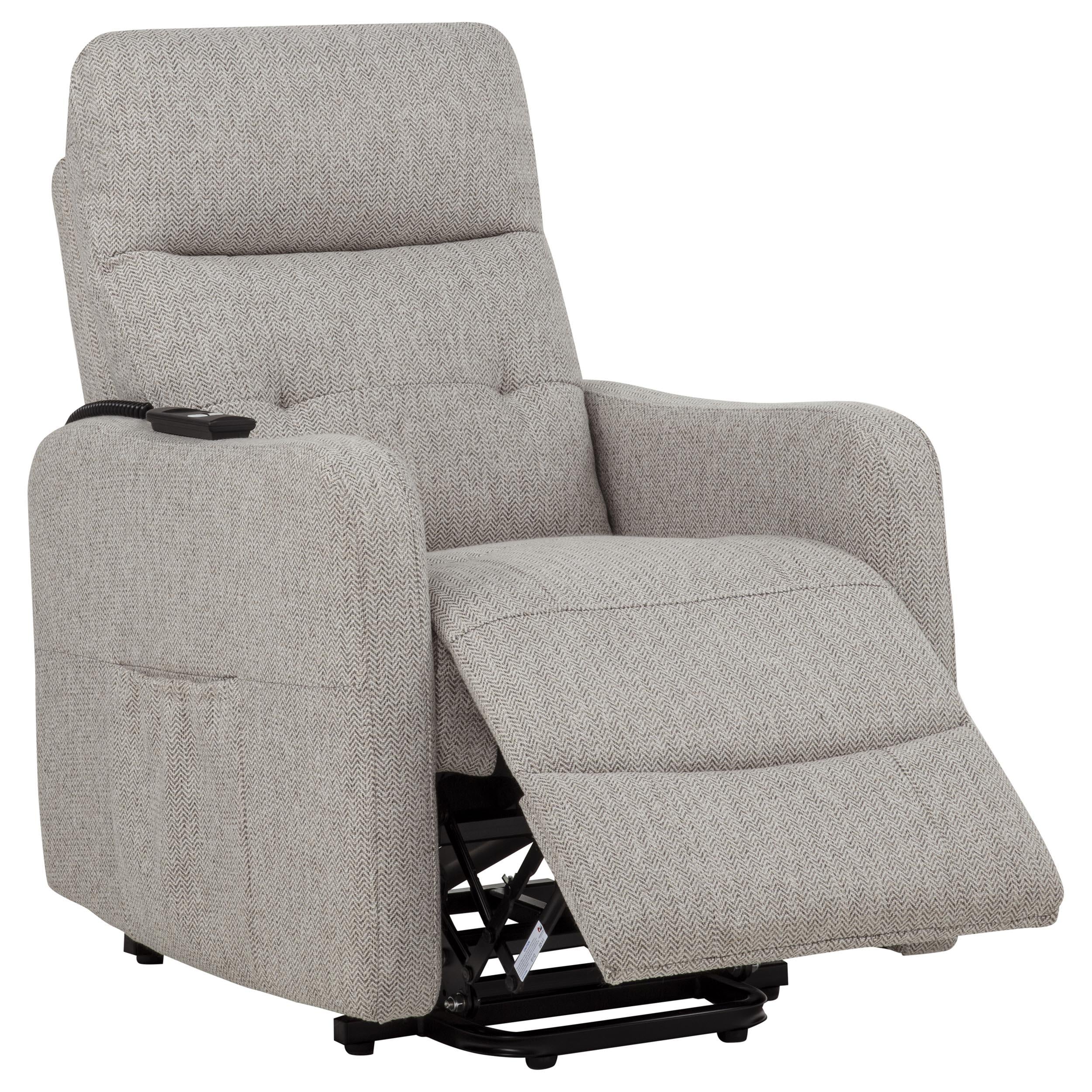  Coaster Furniture Dayes 600131P Upholstered Power Lift Recliner Chair - Taupe IMAGE 14