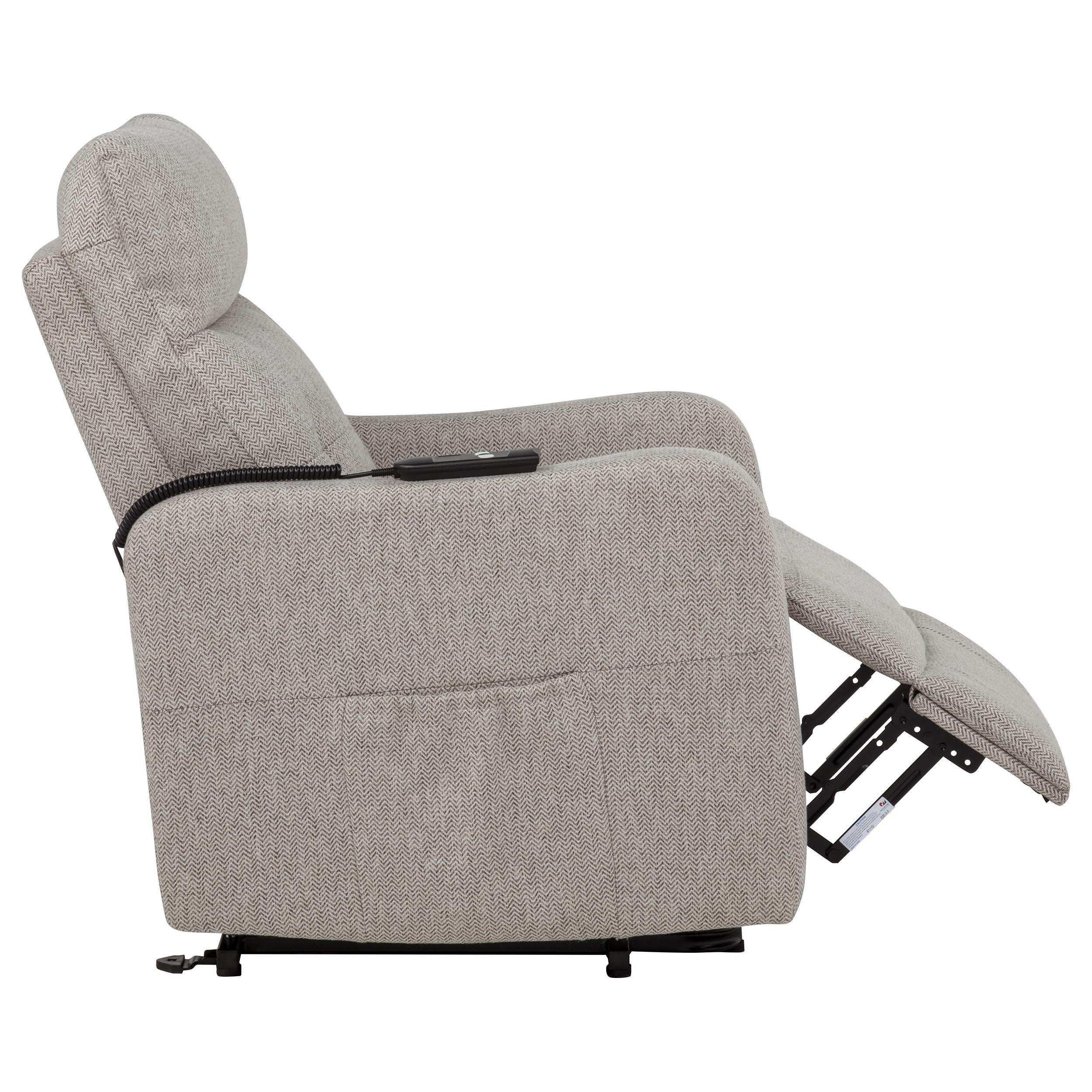  Coaster Furniture Dayes 600131P Upholstered Power Lift Recliner Chair - Taupe IMAGE 15