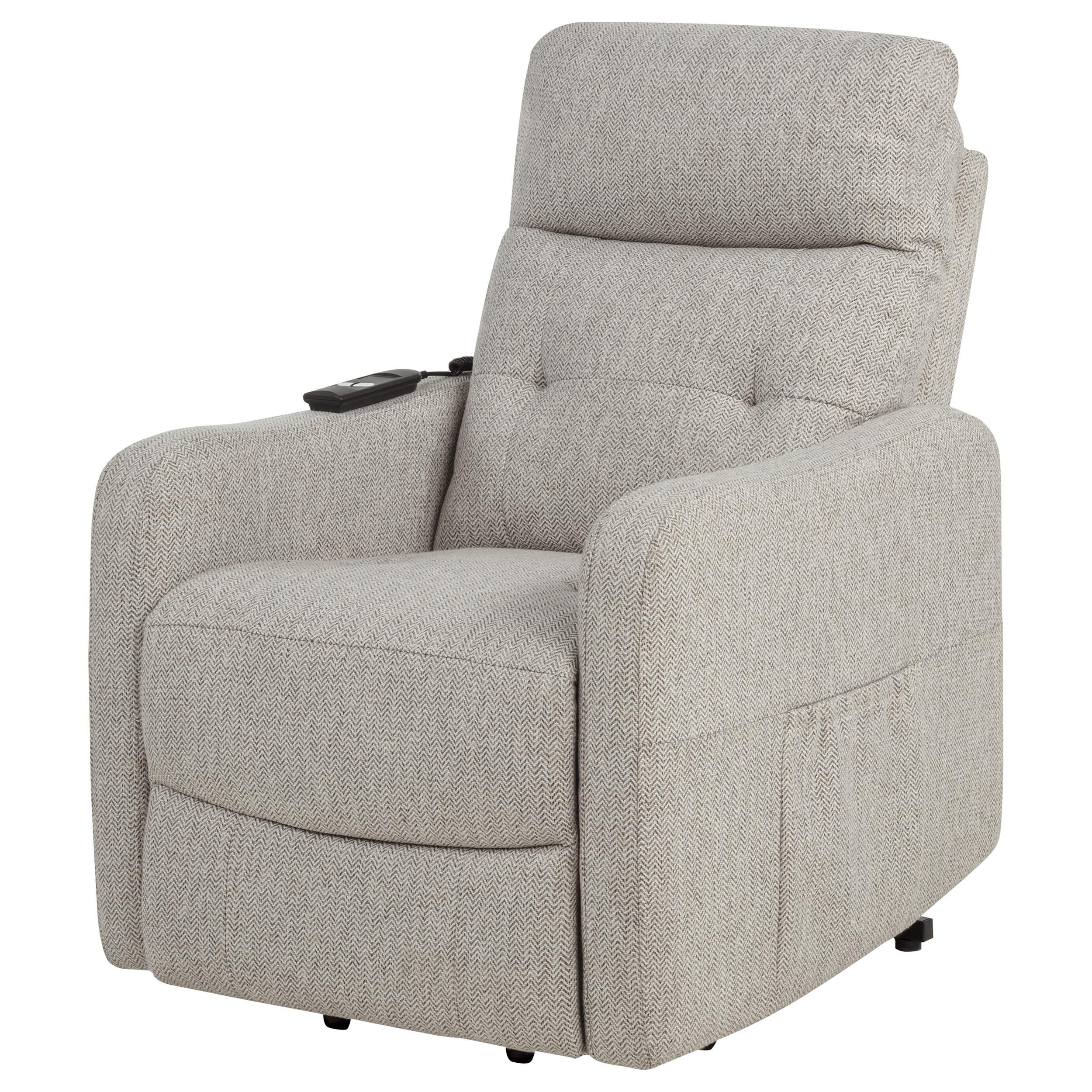  Coaster Furniture Dayes 600131P Upholstered Power Lift Recliner Chair - Taupe IMAGE 8