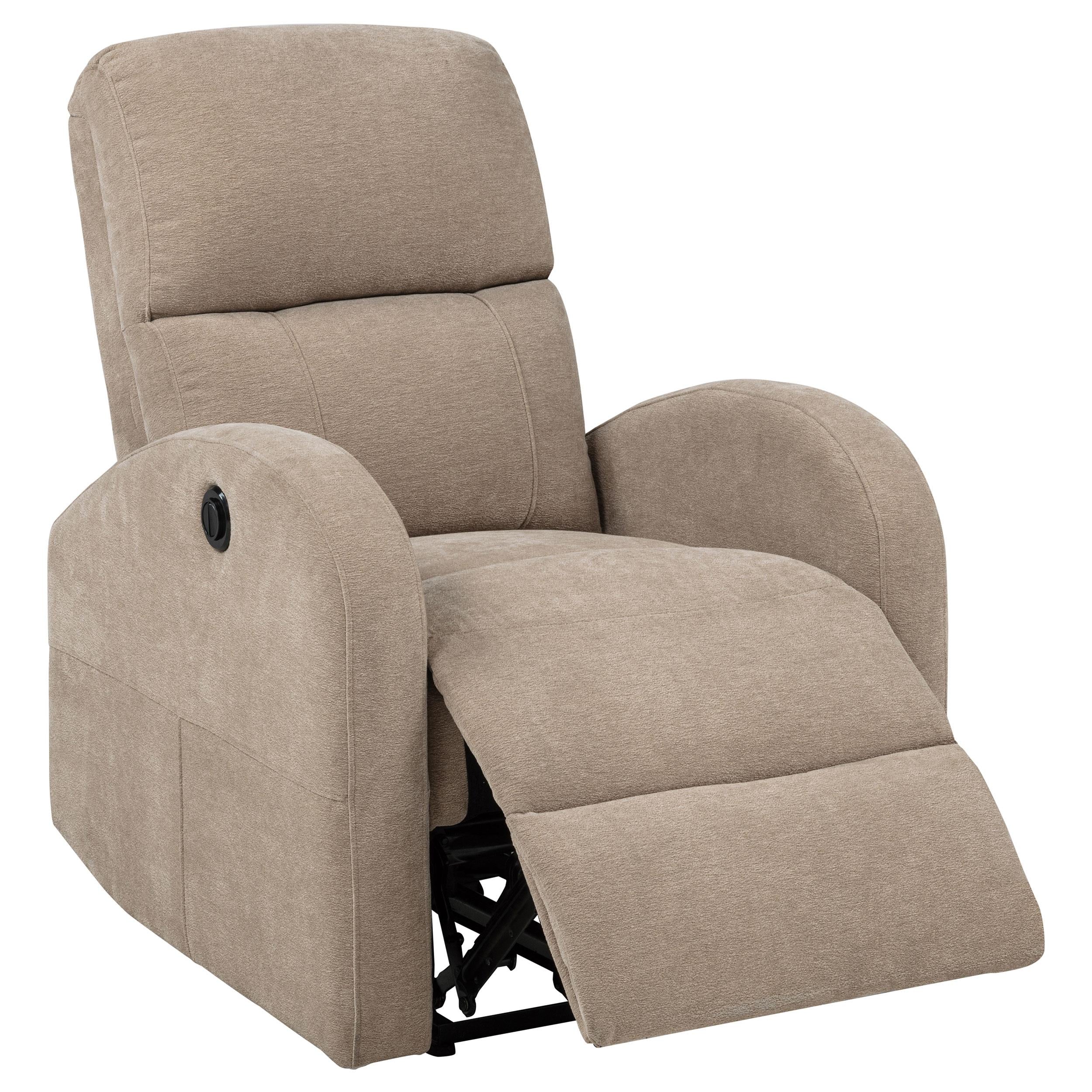  Coaster Furniture Grant 603303P Fabric Upholstered Power Recliner Chair - Camel IMAGE 2