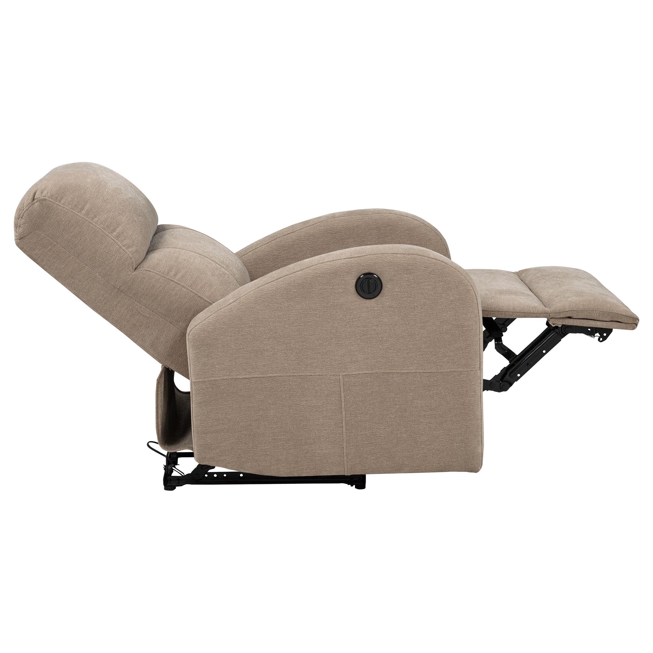  Coaster Furniture Grant 603303P Fabric Upholstered Power Recliner Chair - Camel IMAGE 3