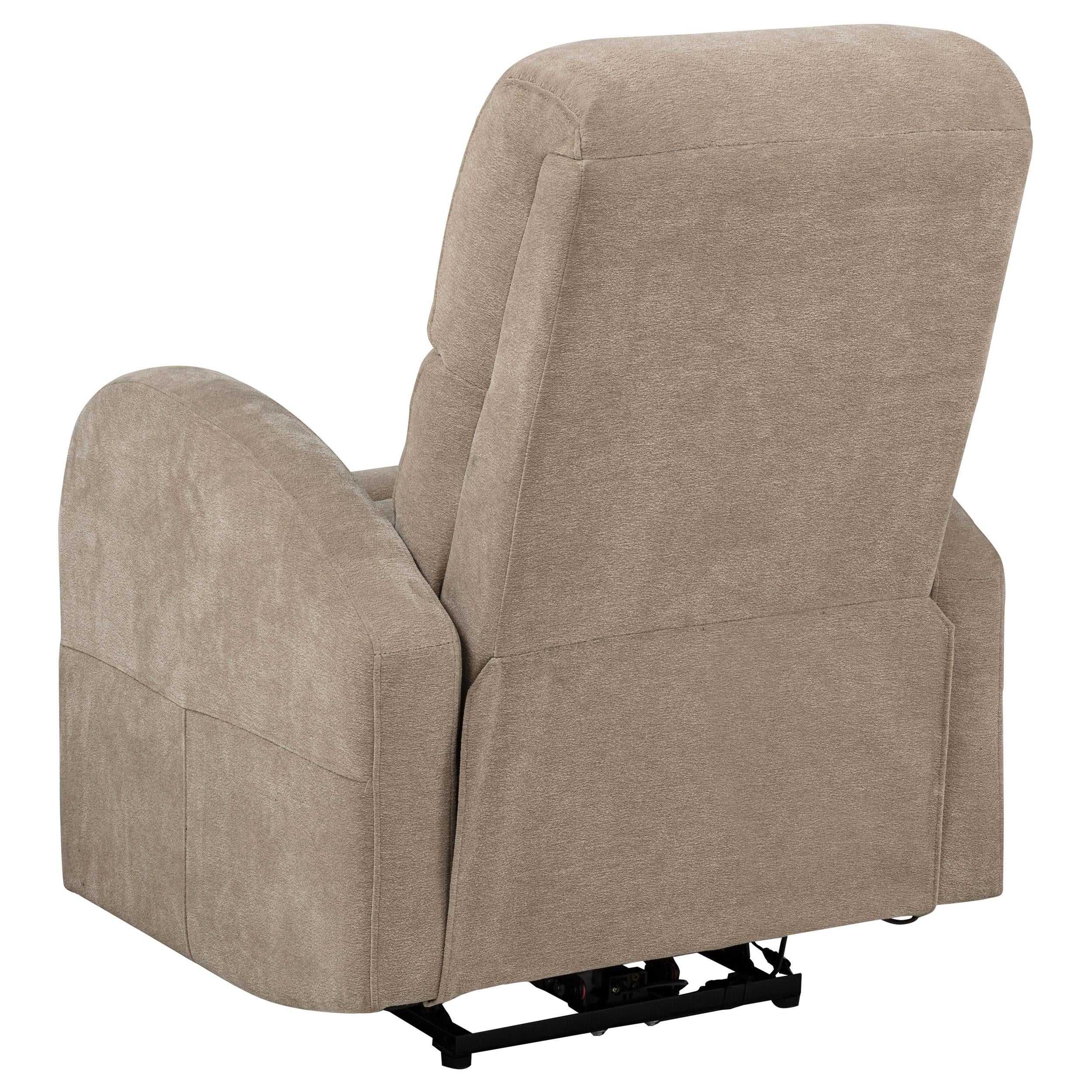  Coaster Furniture Grant 603303P Fabric Upholstered Power Recliner Chair - Camel IMAGE 5