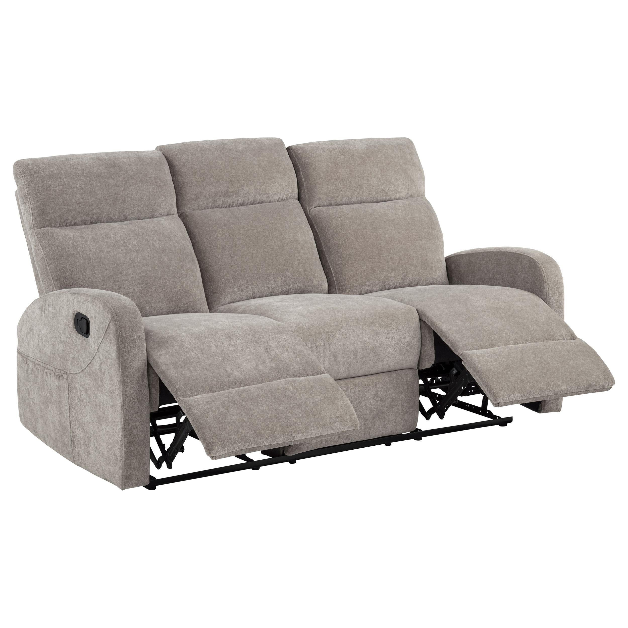  Coaster Furniture Hamilton 603371 Chenille Upholstered Manual Reclining Sofa - Sand IMAGE 1