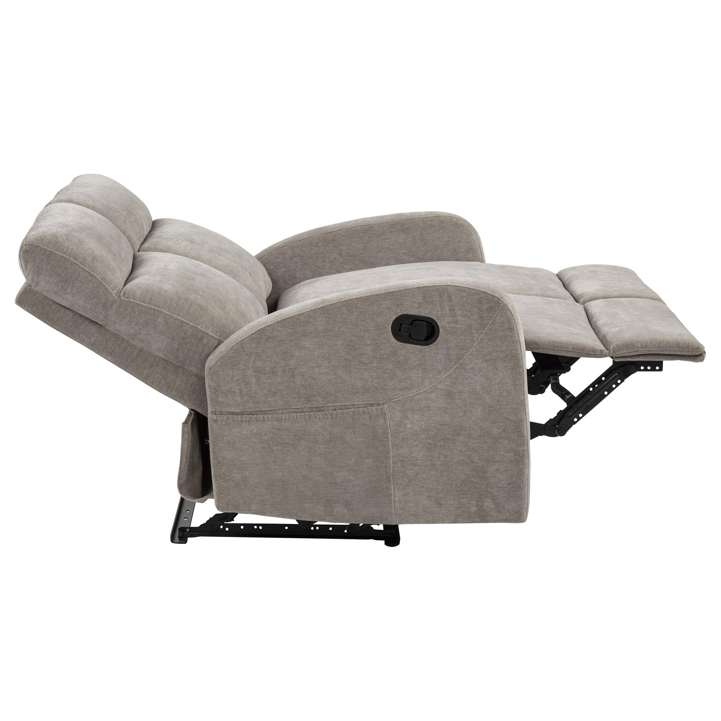  Coaster Furniture Hamilton 603372 Chenille Upholstered Manual Reclining Loveseat - Sand IMAGE 7