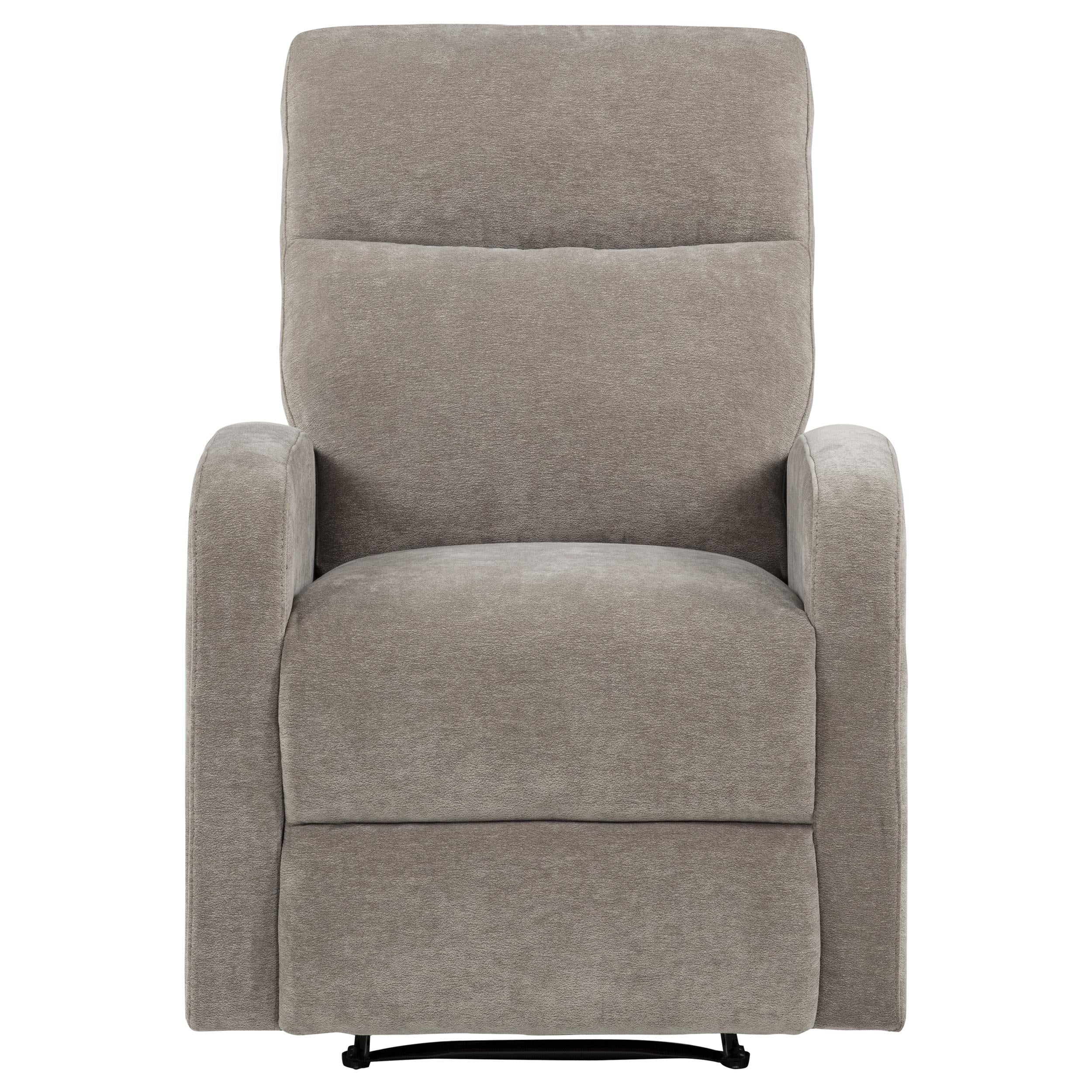  Coaster Furniture Hamilton 603373 Chenille Upholstered Manual Glider Recliner - Sand IMAGE 1