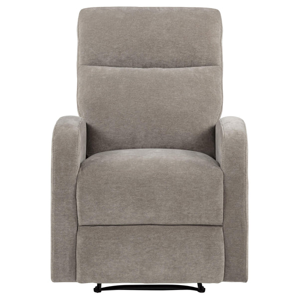 Coaster Furniture Hamilton 603373 Chenille Upholstered Manual Glider Recliner - Sand