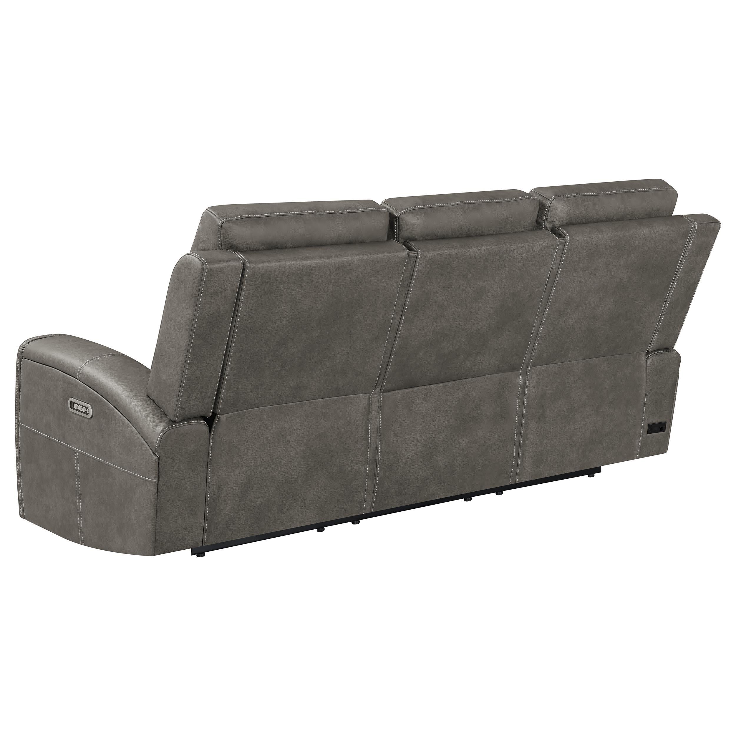  Coaster Furniture Brickston 603431PPP Triple Power Reclining Sofa - Charcoal IMAGE 2