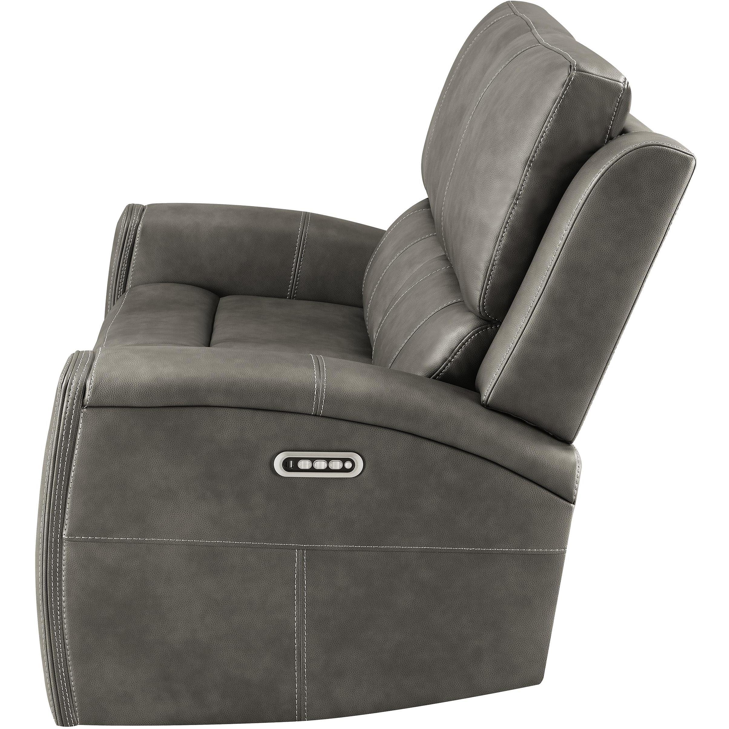  Coaster Furniture Brickston 603432PPP Triple Power Reclining Loveseat - Charcoal IMAGE 6