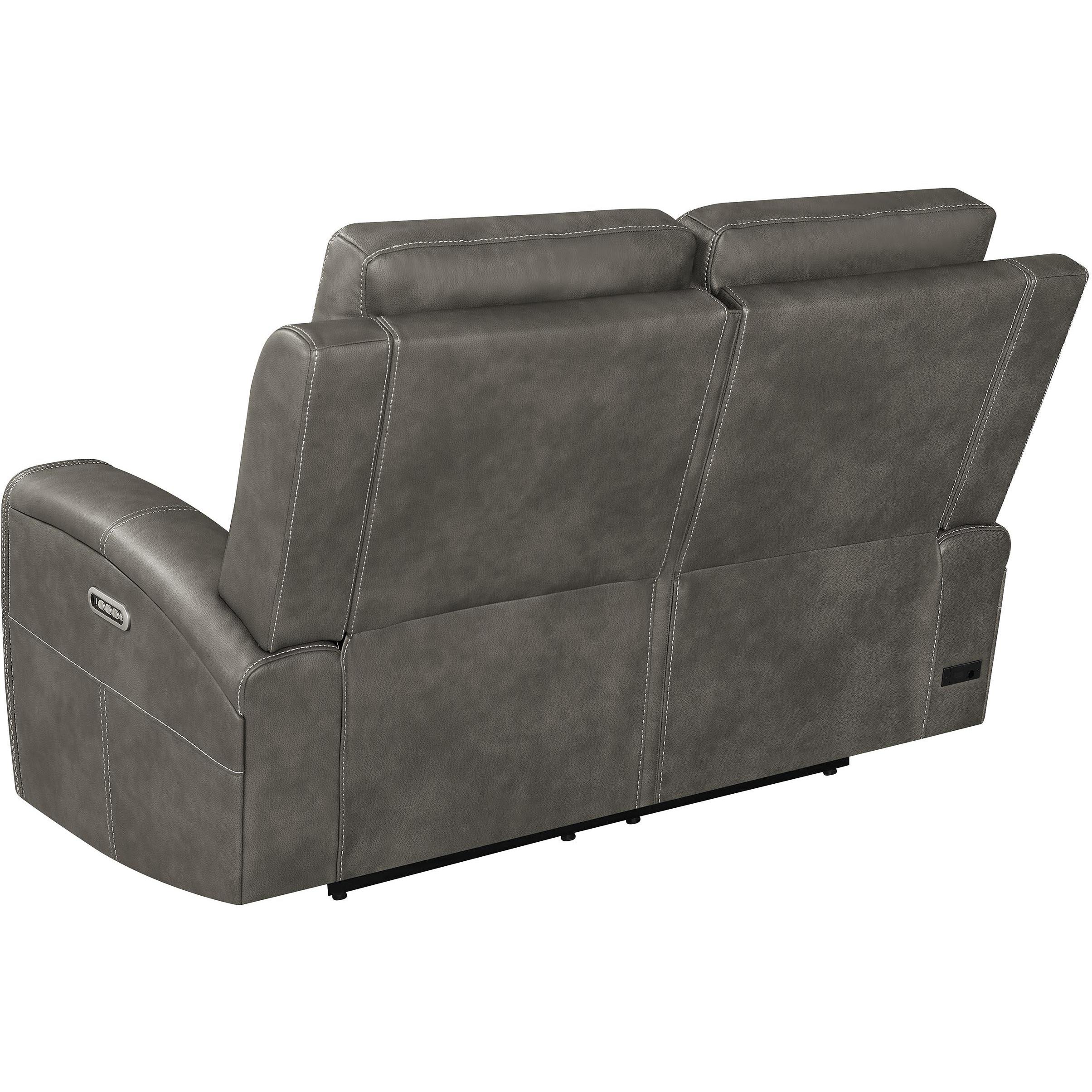  Coaster Furniture Brickston 603432PPP Triple Power Reclining Loveseat - Charcoal IMAGE 7