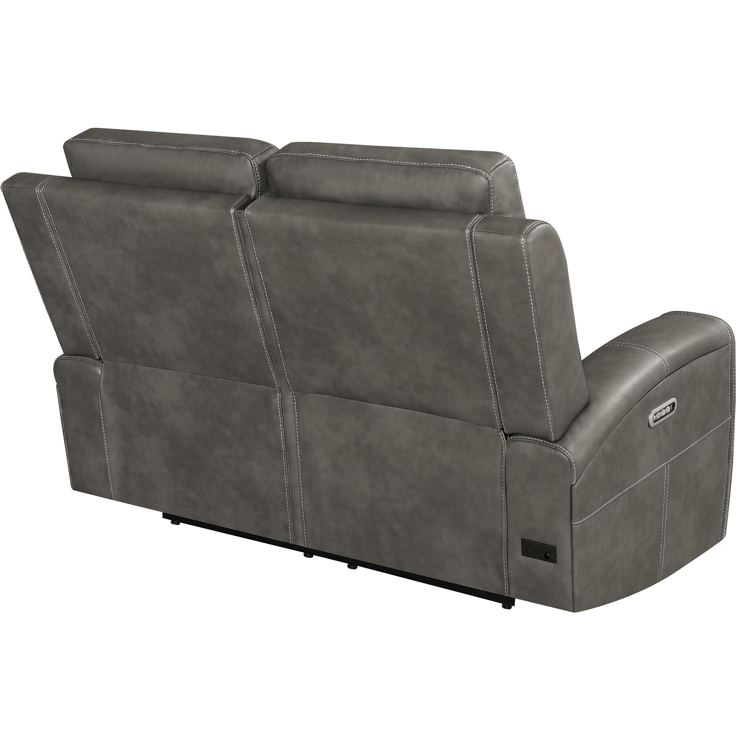  Coaster Furniture Brickston 603432PPP Triple Power Reclining Loveseat - Charcoal IMAGE 8