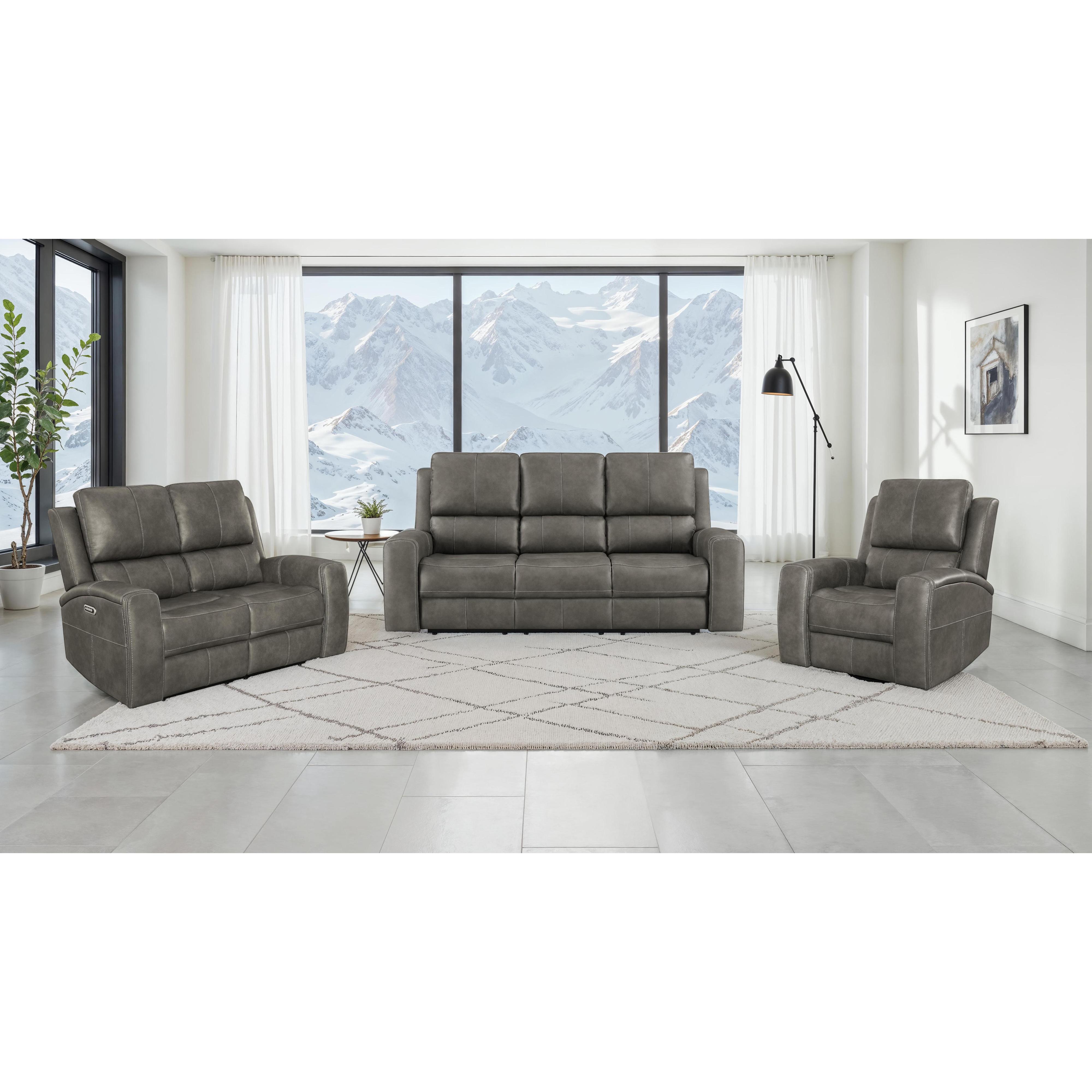  Coaster Furniture Brickston 603433PPP Triple Power Swivel Glider Recliner - Charcoal IMAGE 15