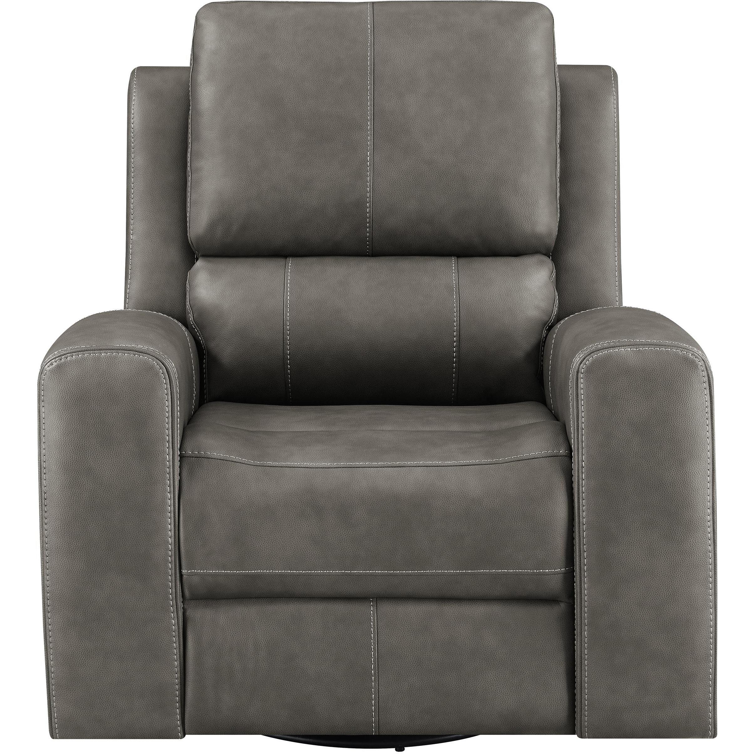  Coaster Furniture Brickston 603433PPP Triple Power Swivel Glider Recliner - Charcoal IMAGE 5