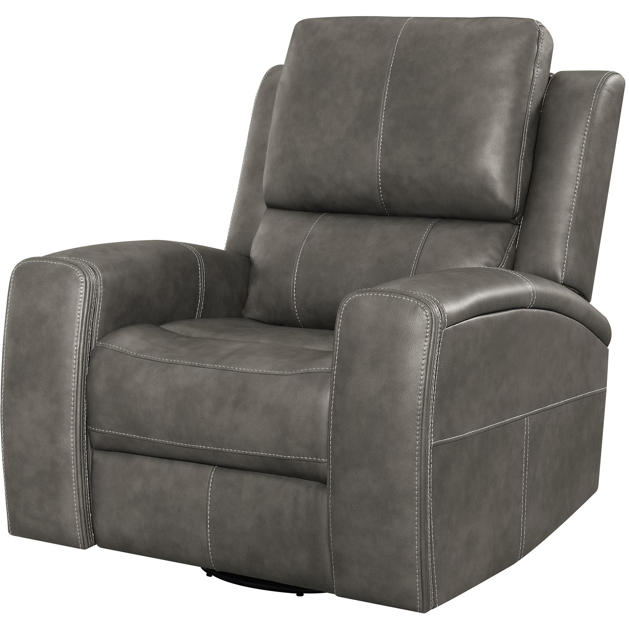  Coaster Furniture Brickston 603433PPP Triple Power Swivel Glider Recliner - Charcoal IMAGE 6