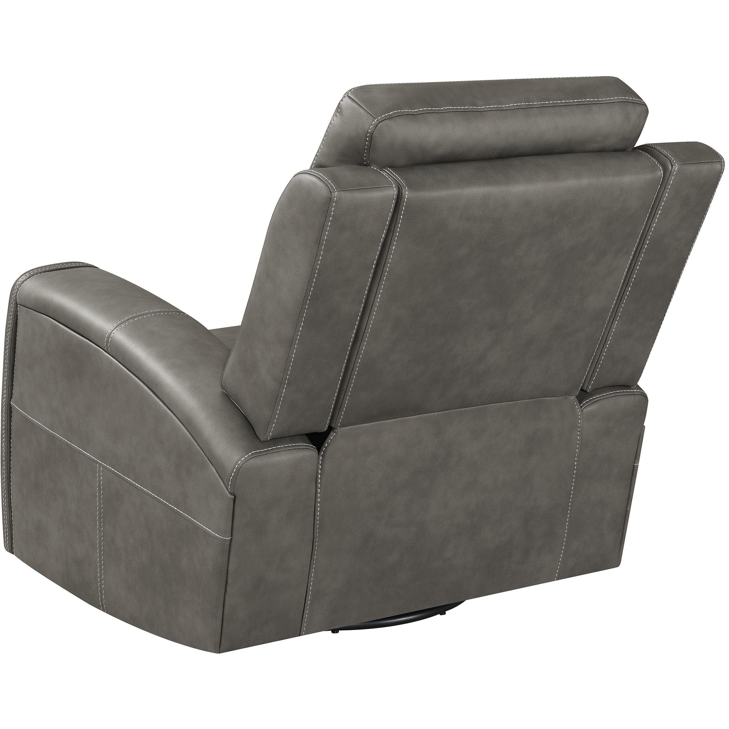  Coaster Furniture Brickston 603433PPP Triple Power Swivel Glider Recliner - Charcoal IMAGE 8