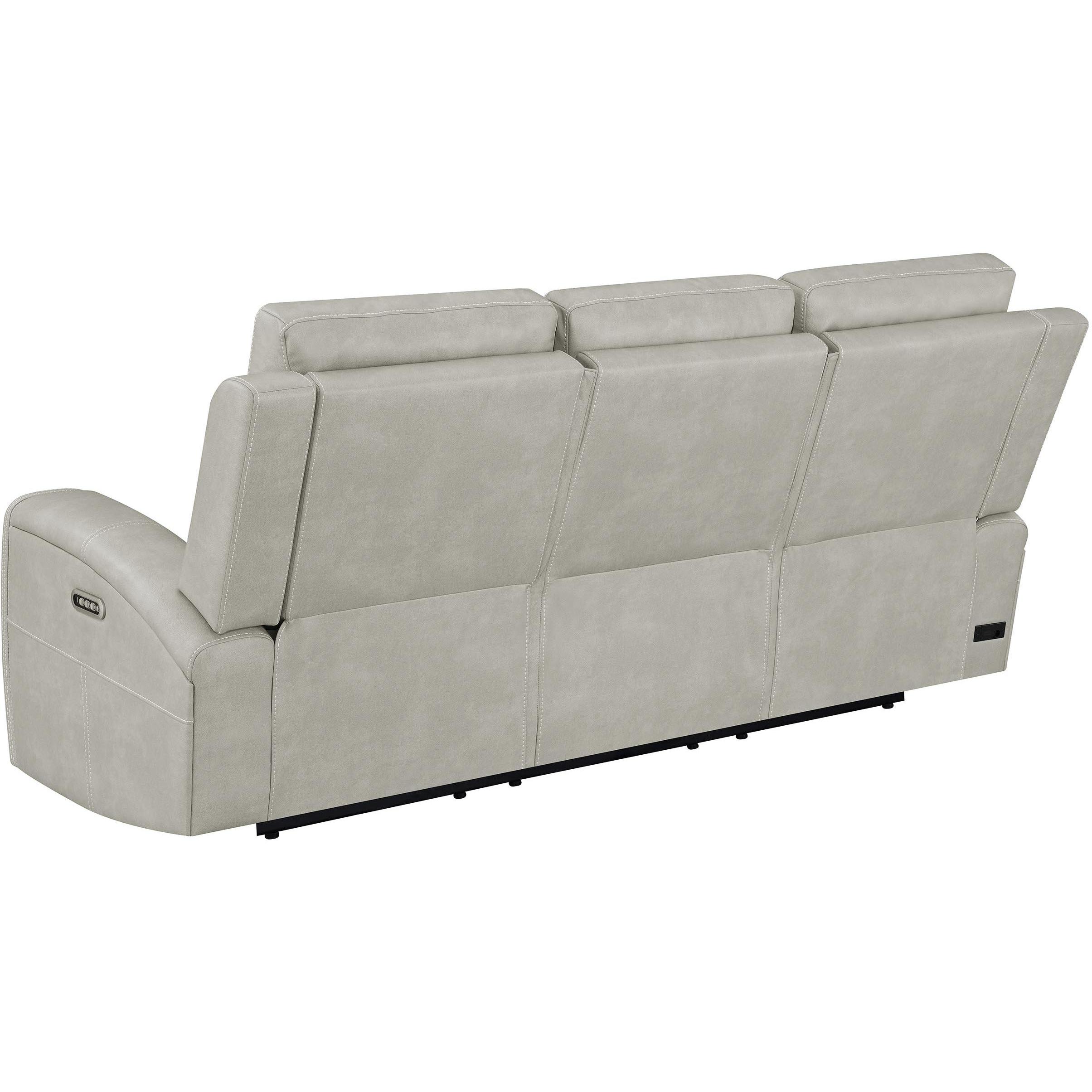 Coaster Furniture Brickston 603434PPP Triple Power Reclining Sofa - Grey IMAGE 6