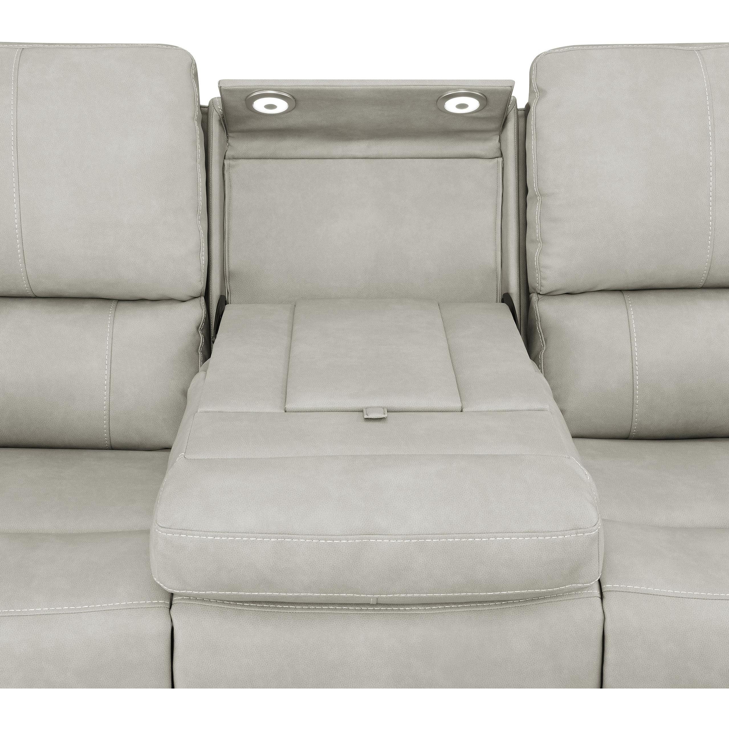  Coaster Furniture Brickston 603434PPP Triple Power Reclining Sofa - Grey IMAGE 8
