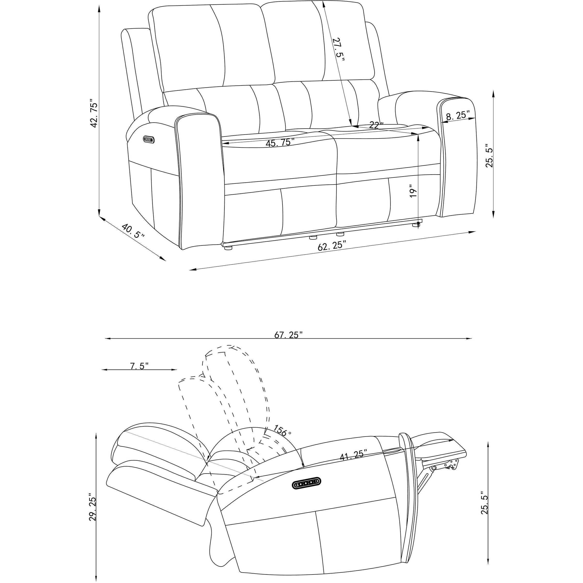  Coaster Furniture Brickston 603435PPP Triple Power Reclining Loveseat - Grey IMAGE 15