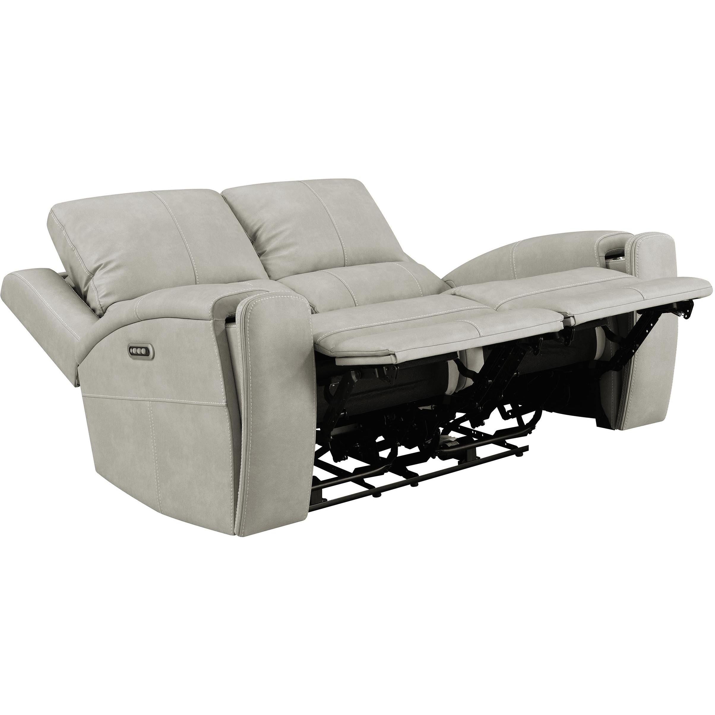  Coaster Furniture Brickston 603435PPP Triple Power Reclining Loveseat - Grey IMAGE 4