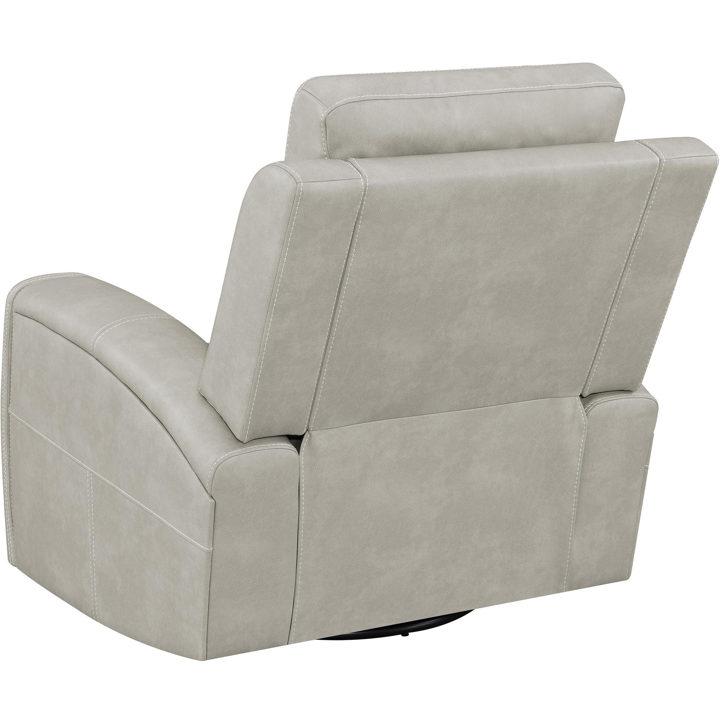  Coaster Furniture Brickston 603436PPP Triple Power Swivel Glider Recliner - Grey IMAGE 8