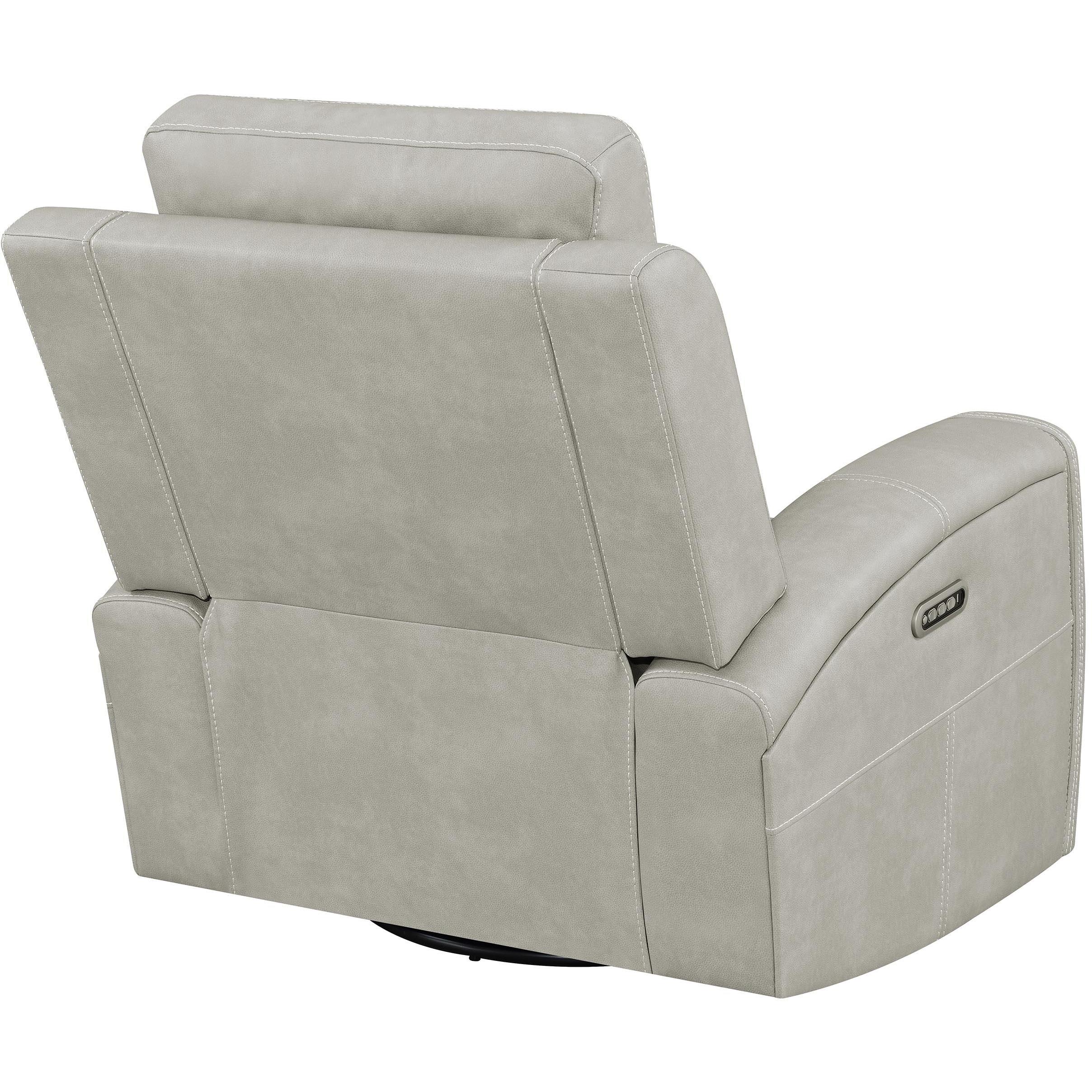  Coaster Furniture Brickston 603436PPP Triple Power Swivel Glider Recliner - Grey IMAGE 9