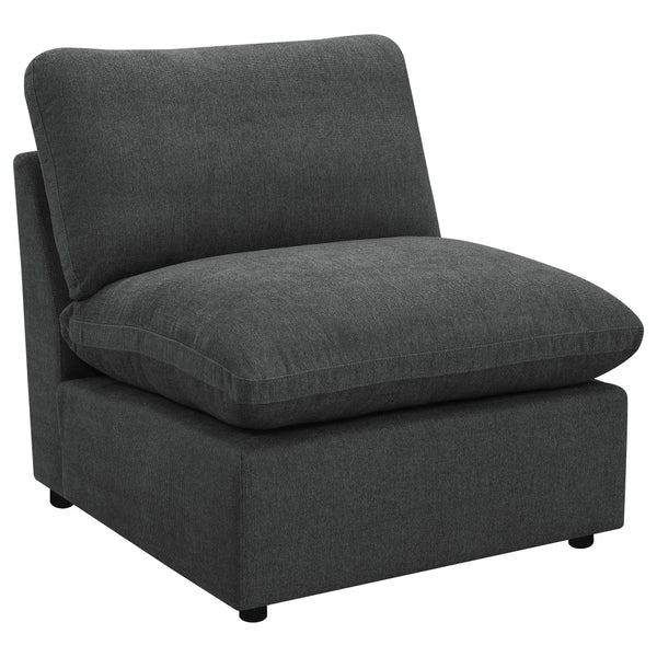 Coaster Furniture Collins 609530AC Modular Armless Chair - Dark Grey