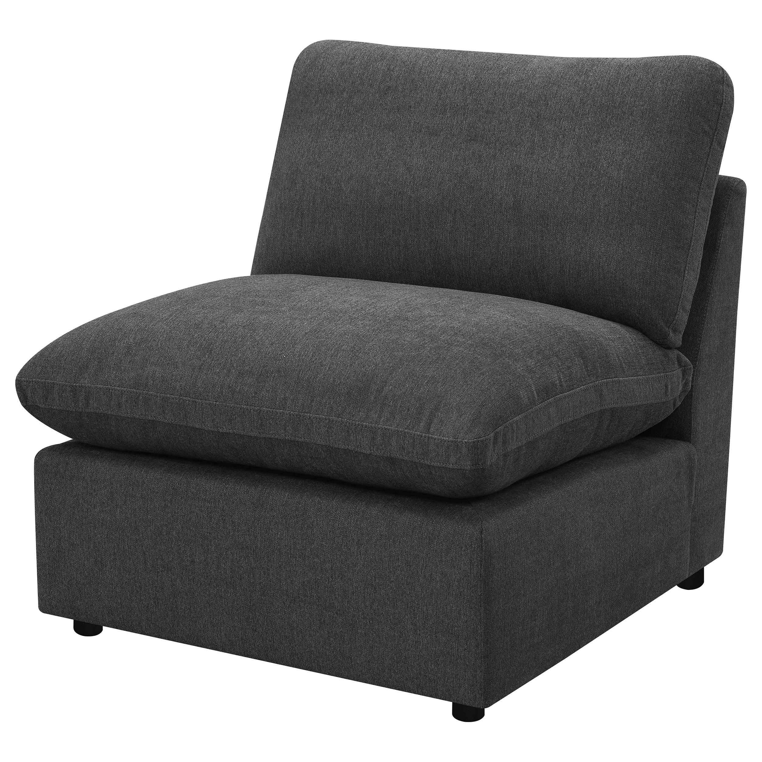  Coaster Furniture Collins 609530AC Modular Armless Chair - Dark Grey IMAGE 6