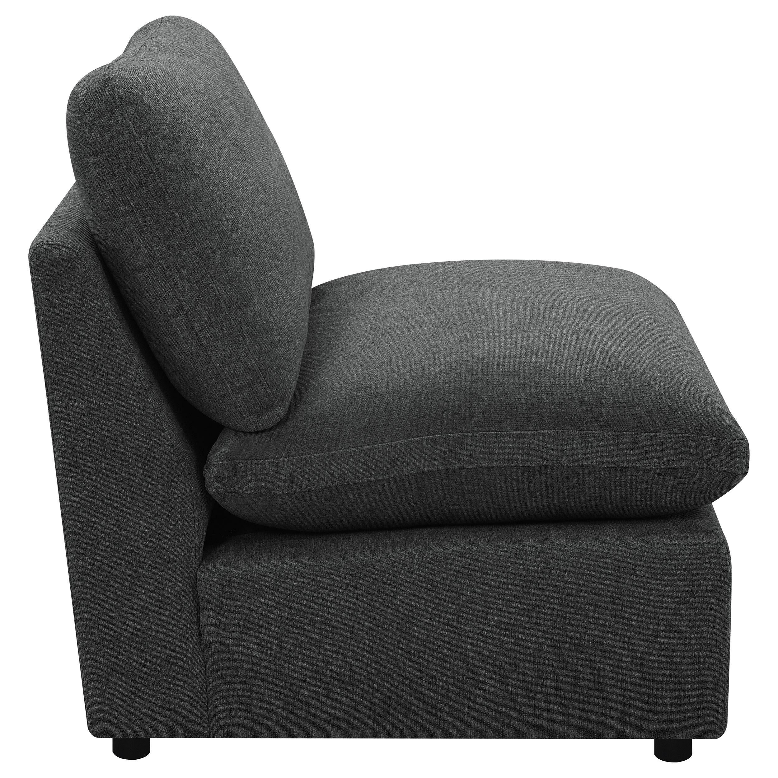  Coaster Furniture Collins 609530AC Modular Armless Chair - Dark Grey IMAGE 7