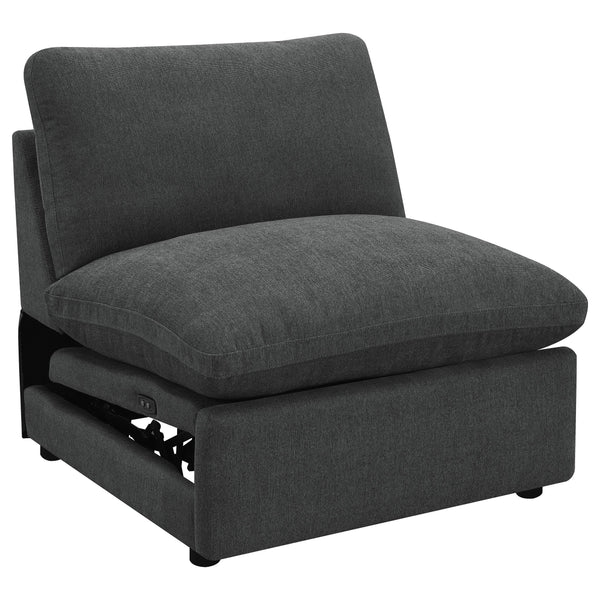 Coaster Furniture Collins 609530ARP Modular Power Armless Recliner - Dark Grey