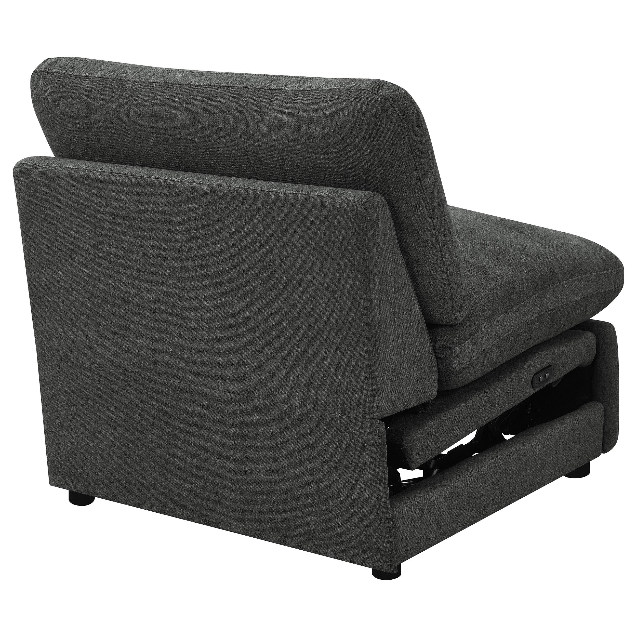  Coaster Furniture Collins 609530ARP Modular Power Armless Recliner - Dark Grey IMAGE 10