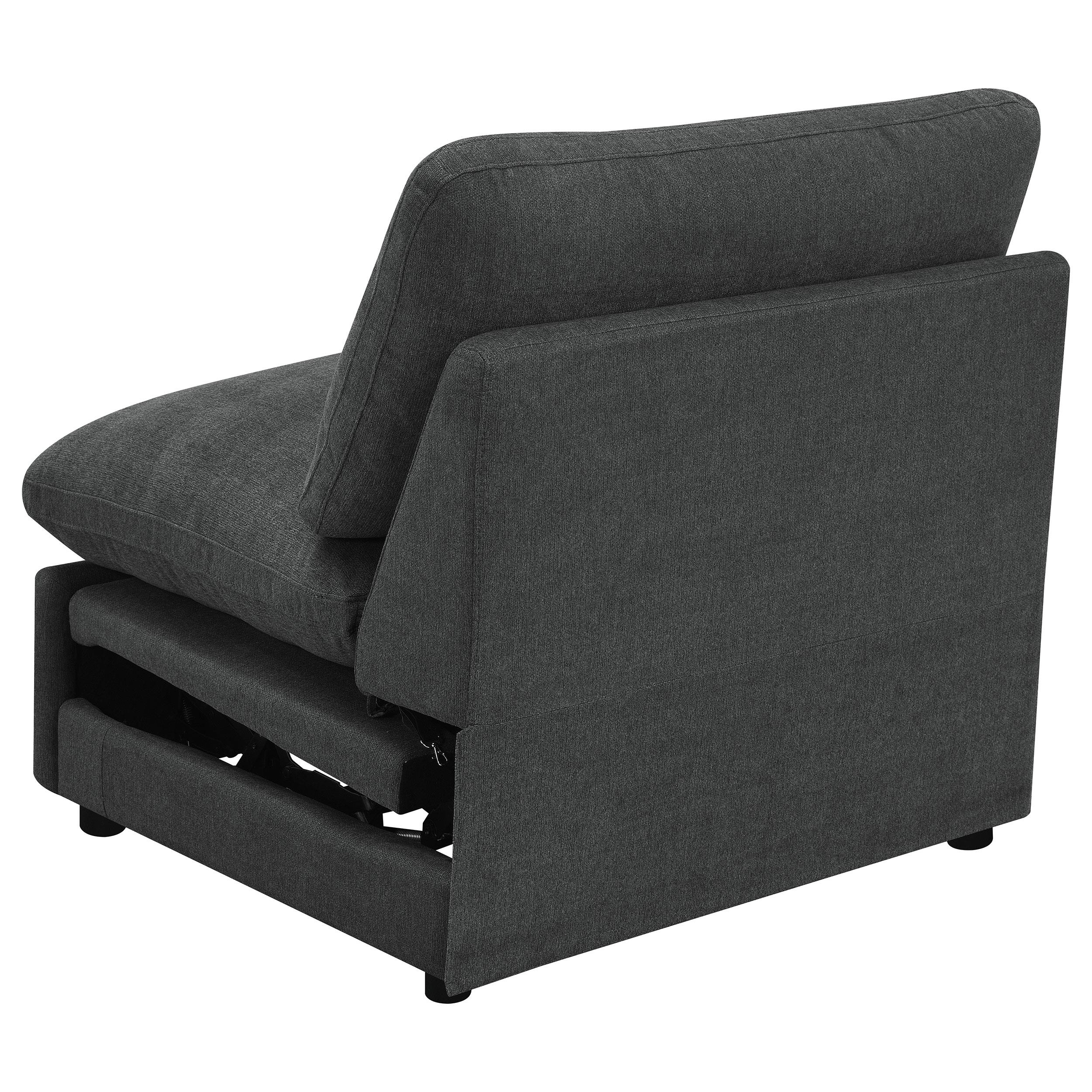  Coaster Furniture Collins 609530ARP Modular Power Armless Recliner - Dark Grey IMAGE 7