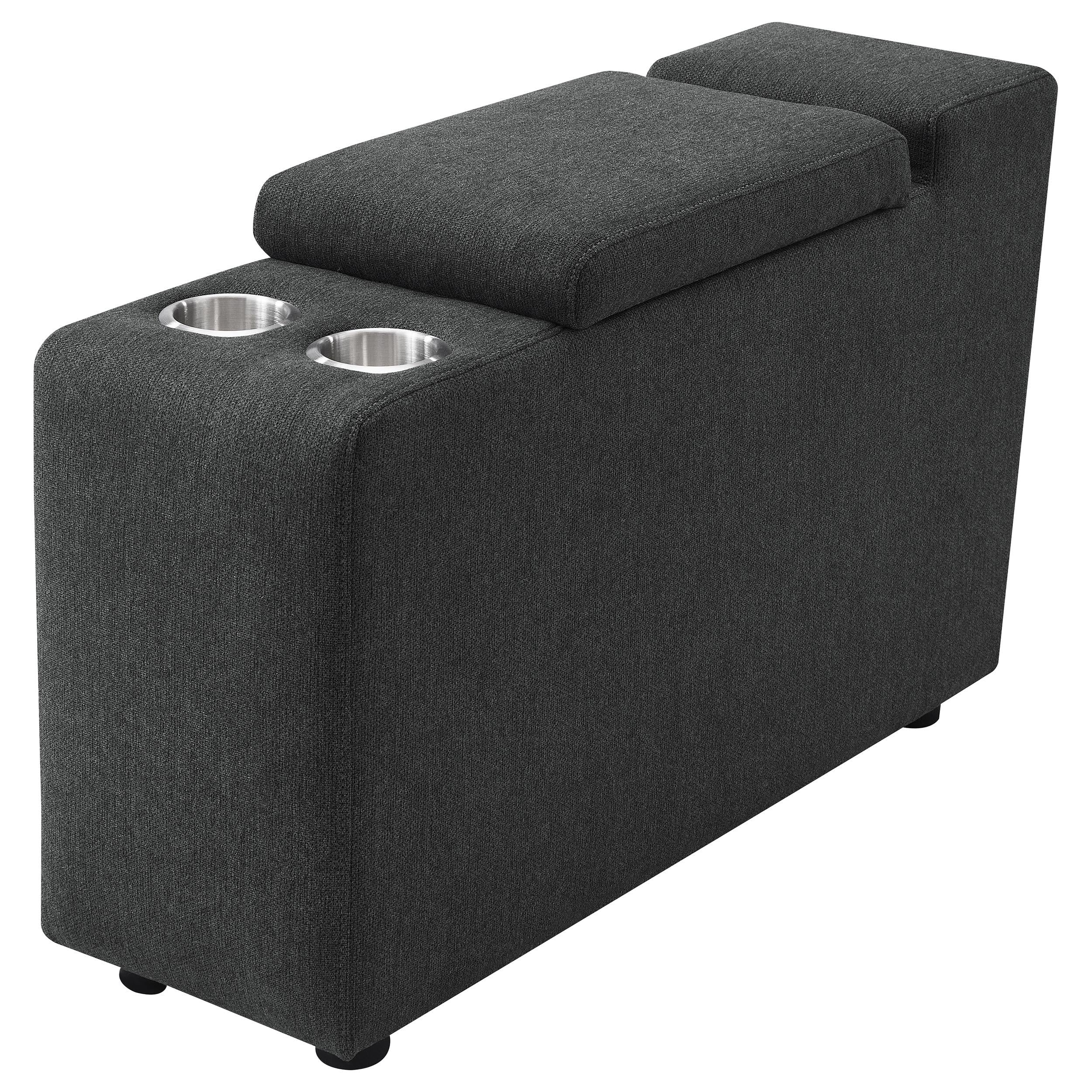  Coaster Furniture Collins 609530CON Upholstered Modular Storage Console - Dark Grey IMAGE 1