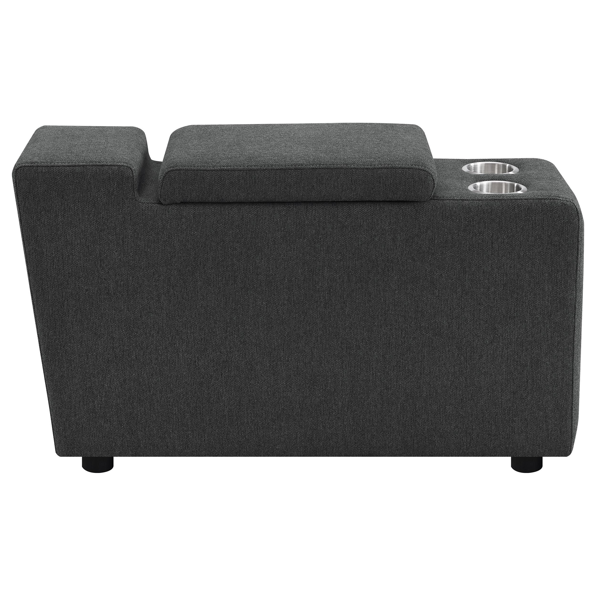  Coaster Furniture Collins 609530CON Upholstered Modular Storage Console - Dark Grey IMAGE 2