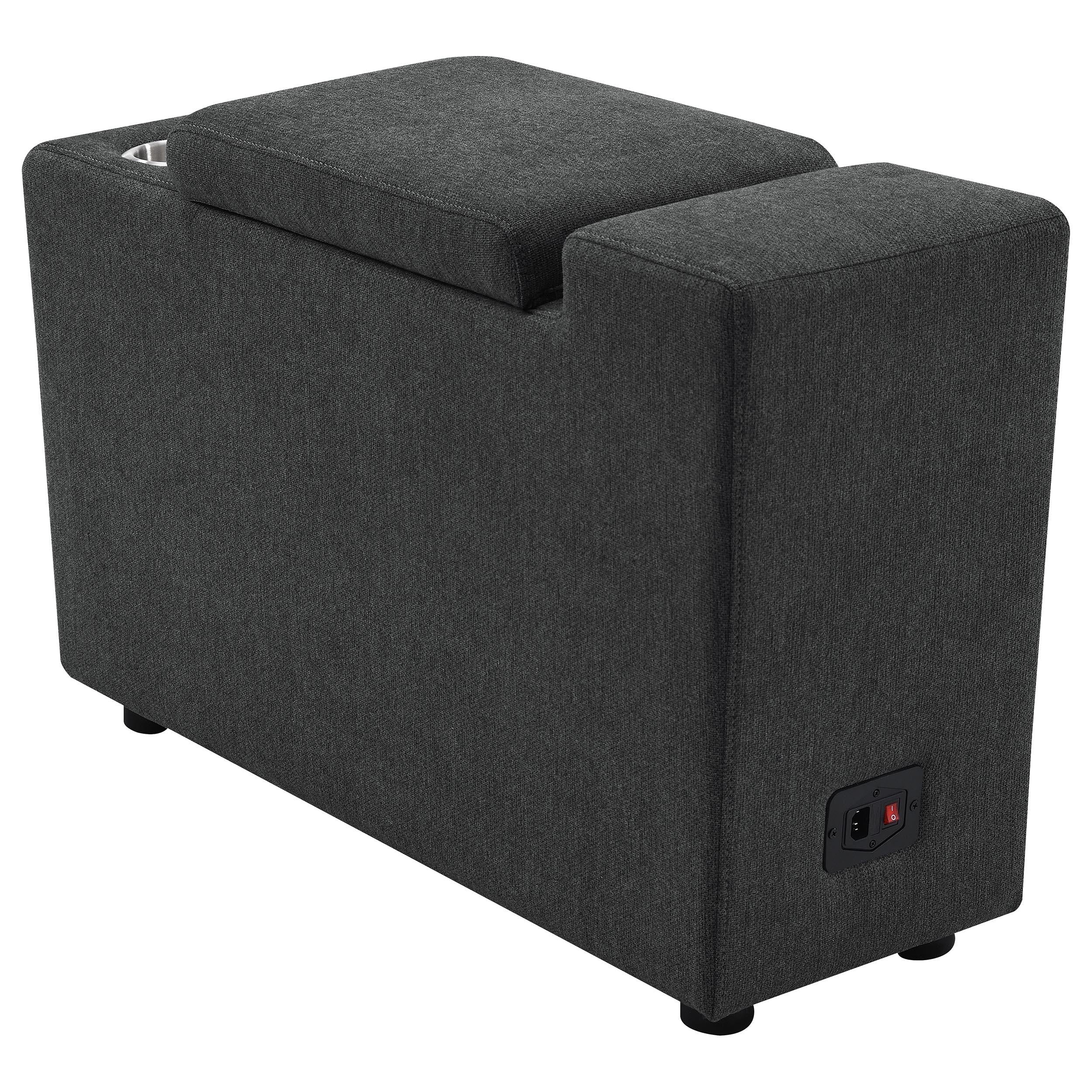  Coaster Furniture Collins 609530CON Upholstered Modular Storage Console - Dark Grey IMAGE 4