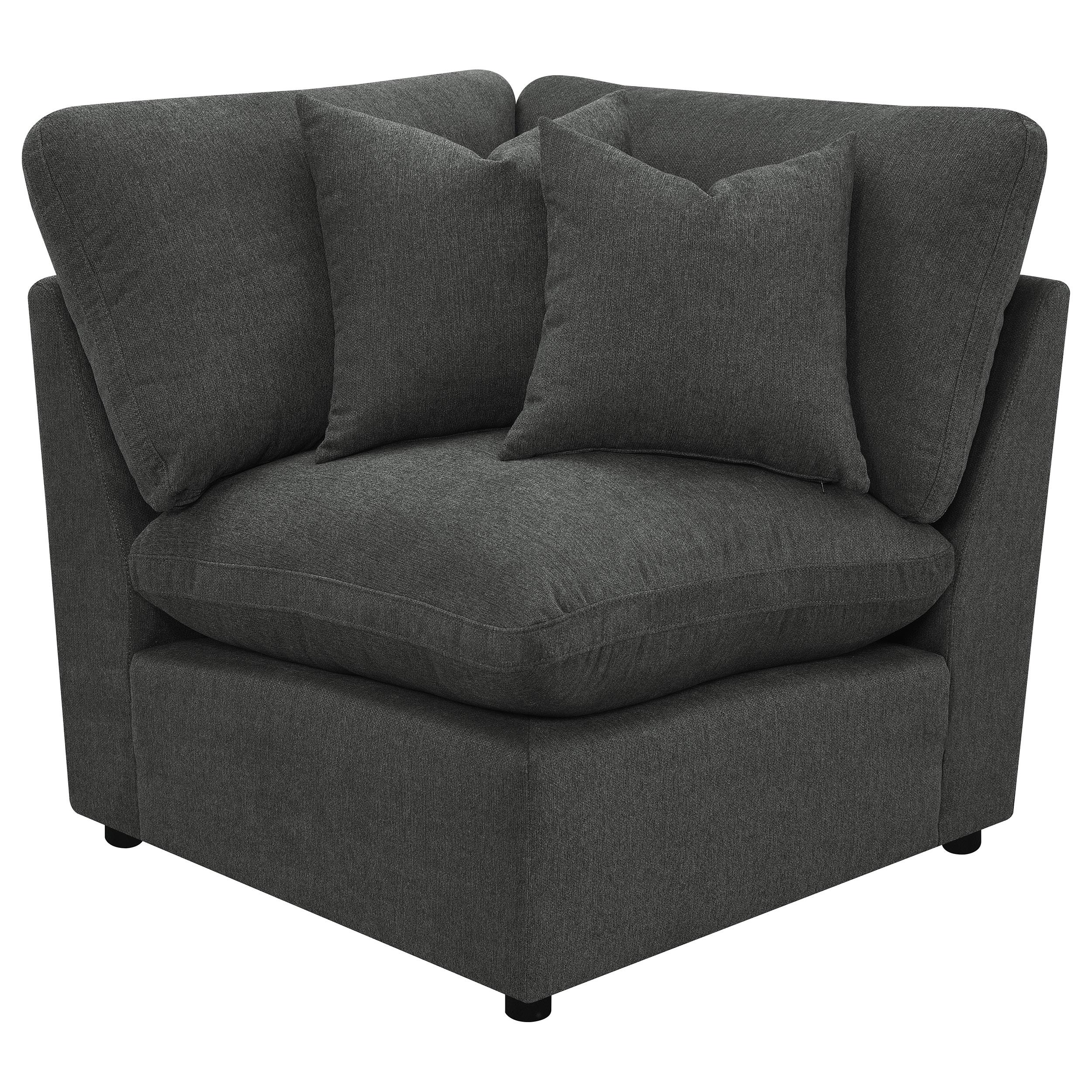  Coaster Furniture Collins 609530CRN Modular Corner Chair - Dark Grey IMAGE 1