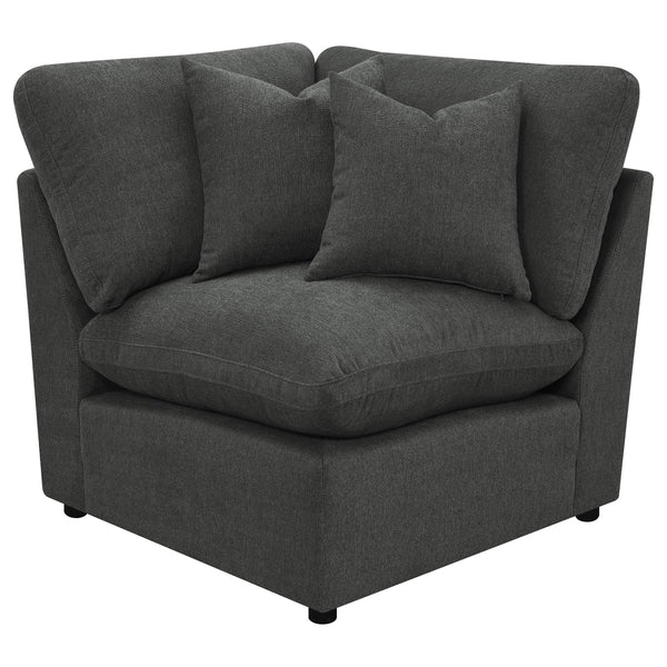 Coaster Furniture Collins 609530CRN Modular Corner Chair - Dark Grey