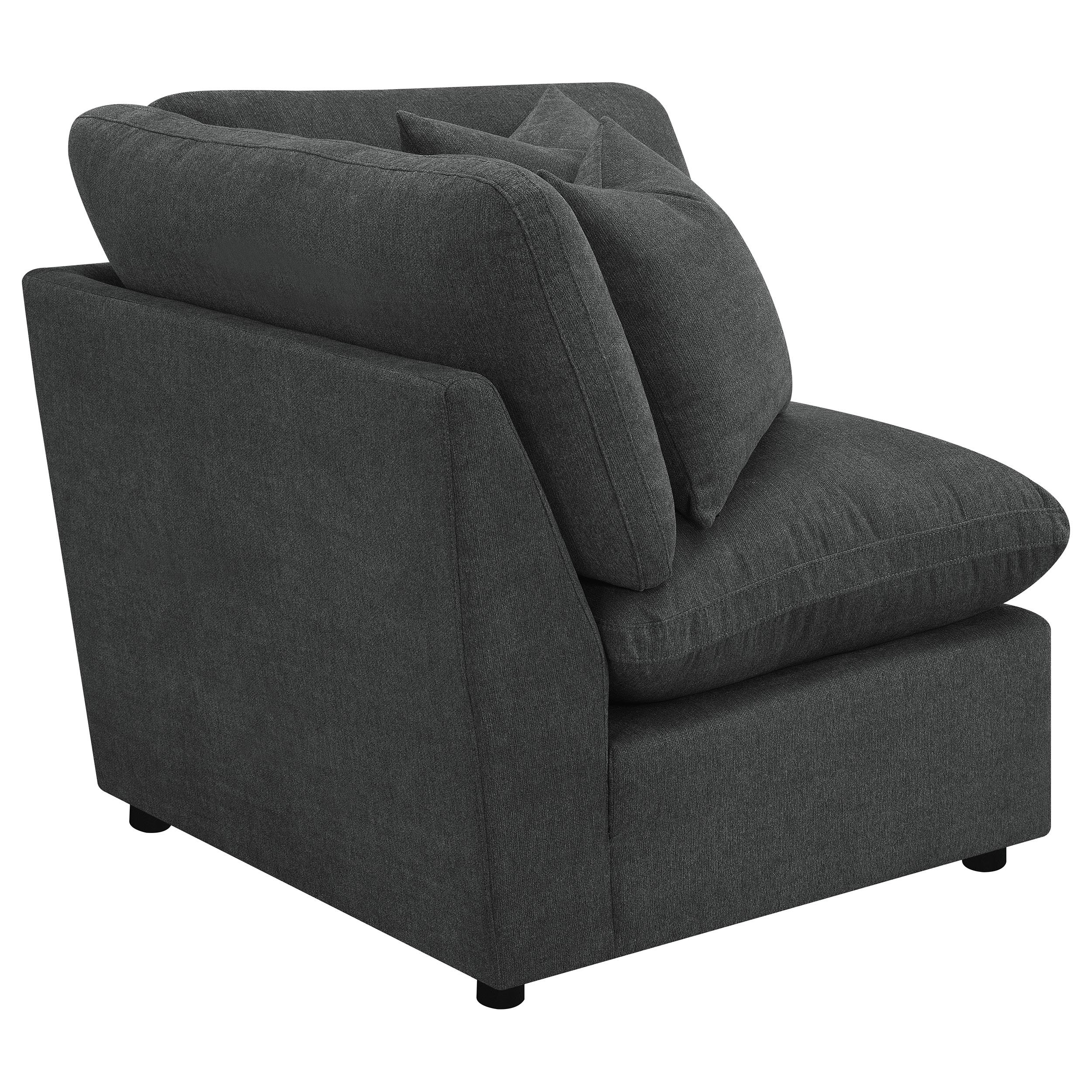  Coaster Furniture Collins 609530CRN Modular Corner Chair - Dark Grey IMAGE 3