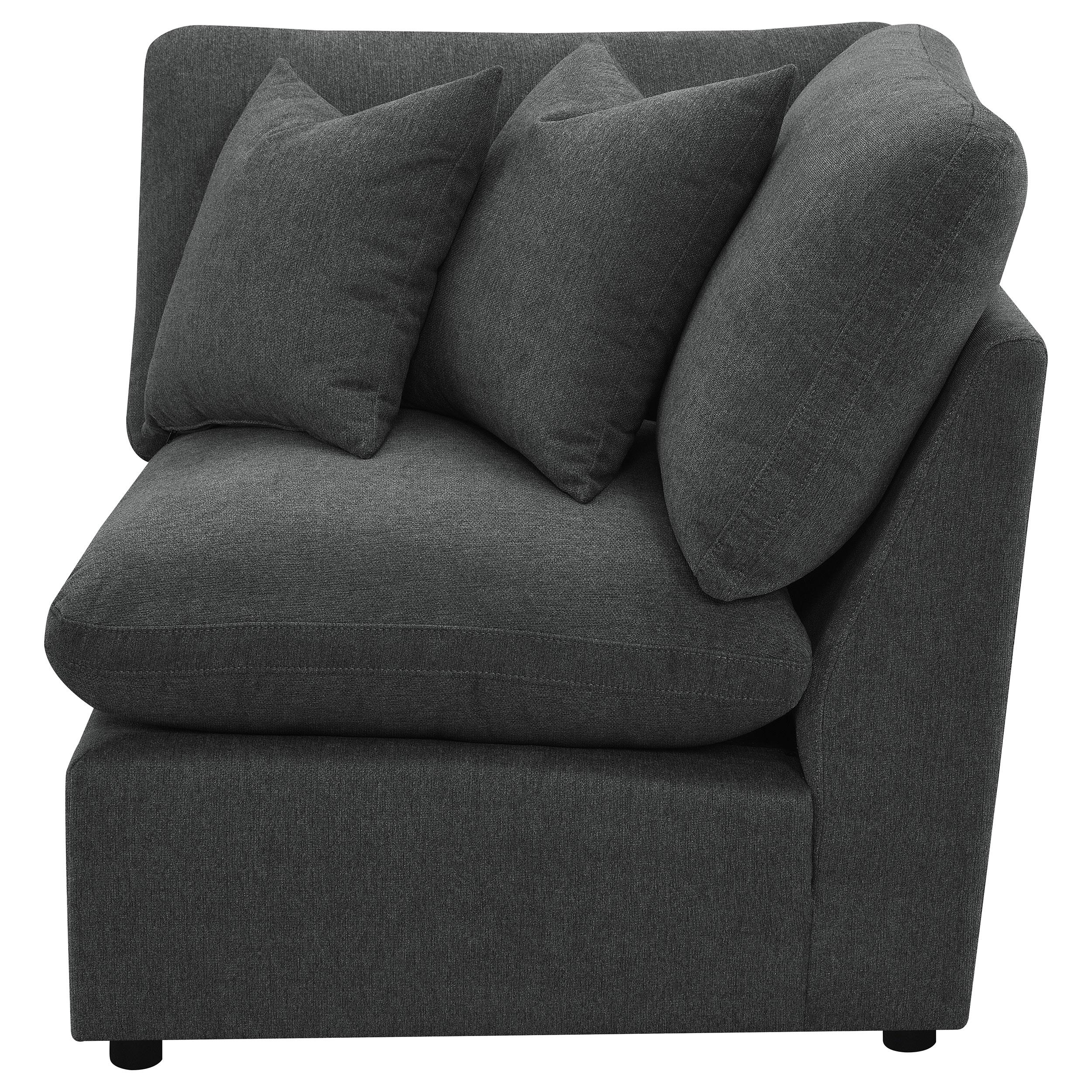  Coaster Furniture Collins 609530CRN Modular Corner Chair - Dark Grey IMAGE 4