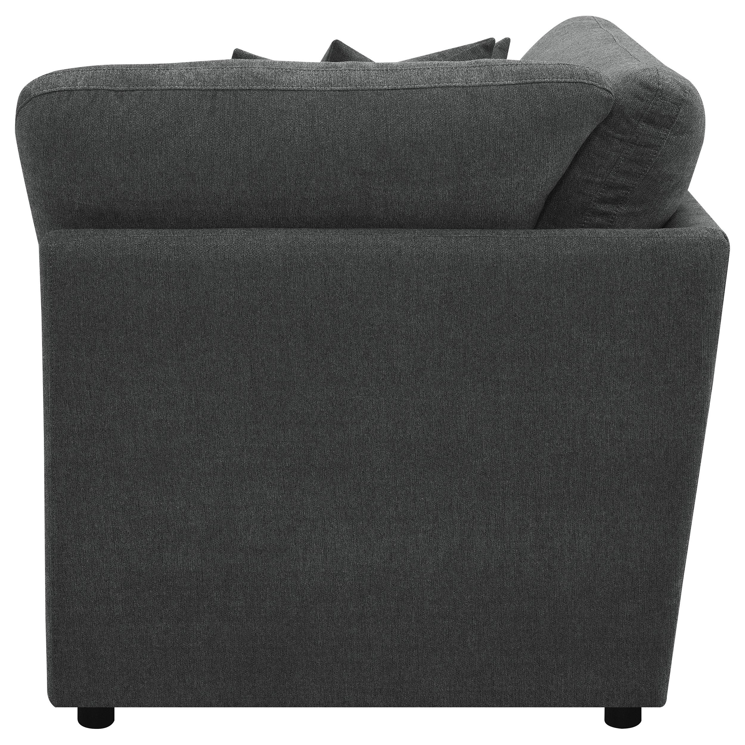  Coaster Furniture Collins 609530CRN Modular Corner Chair - Dark Grey IMAGE 5