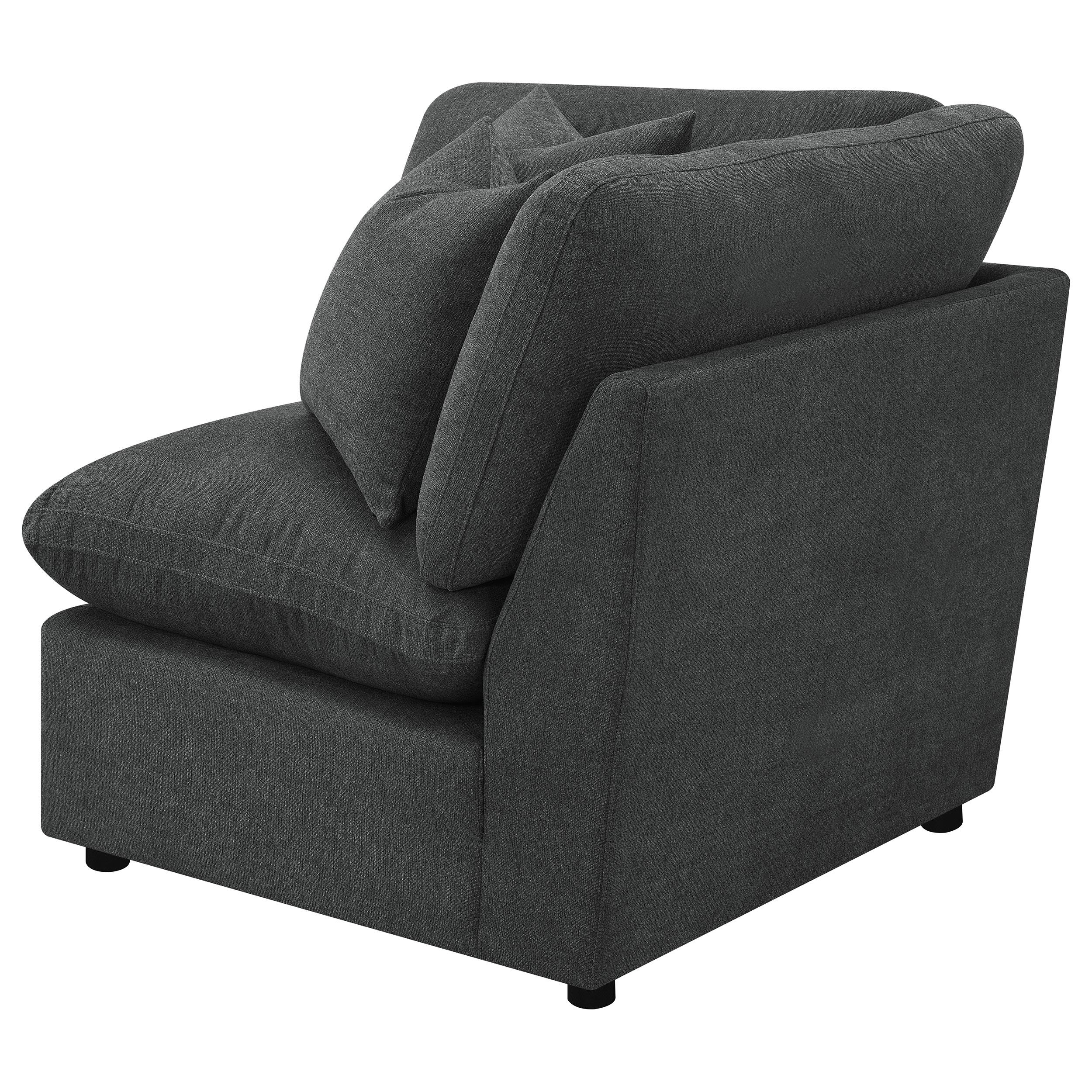  Coaster Furniture Collins 609530CRN Modular Corner Chair - Dark Grey IMAGE 6