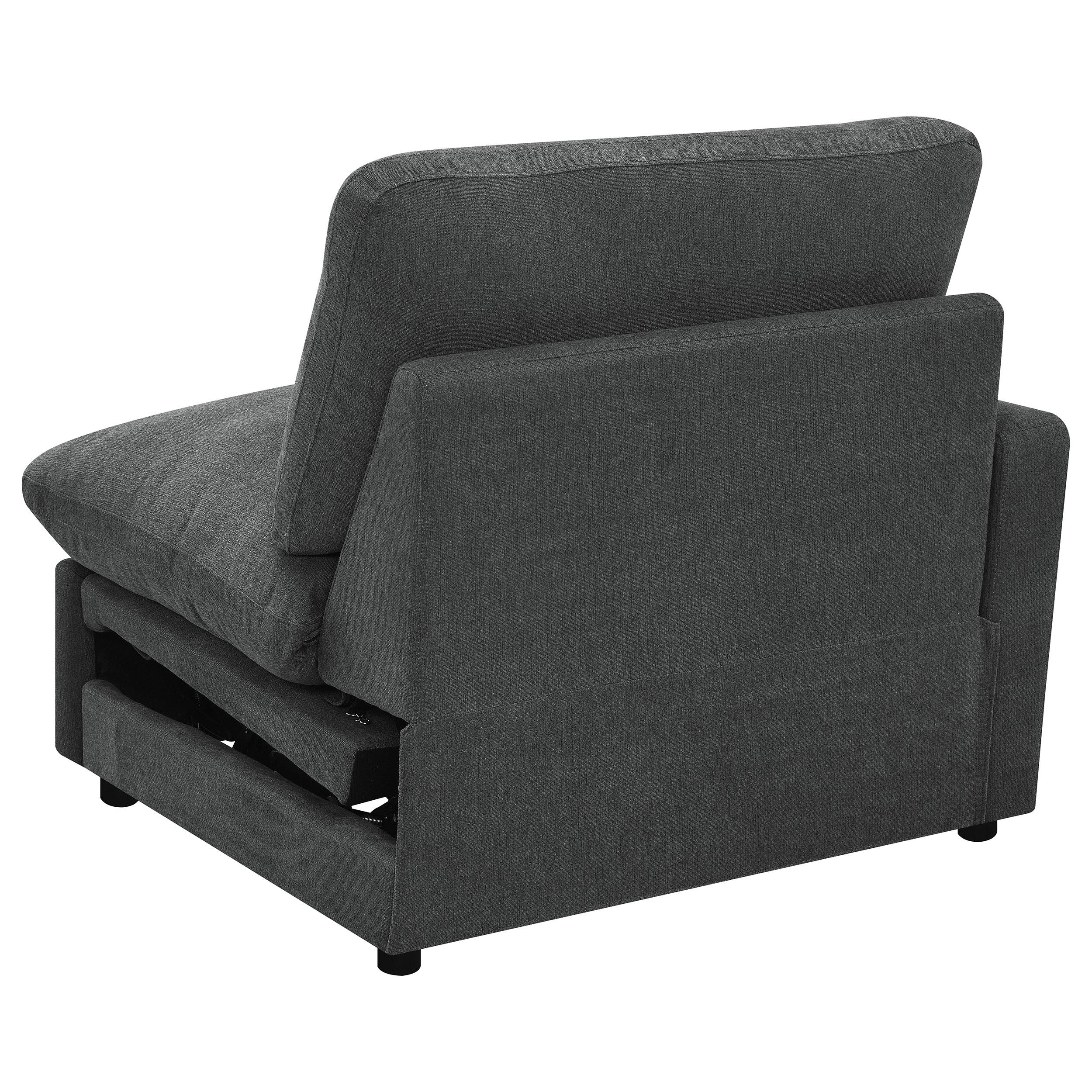  Coaster Furniture Collins 609530LRP Modular LAF Power Recliner - Dark Grey IMAGE 10