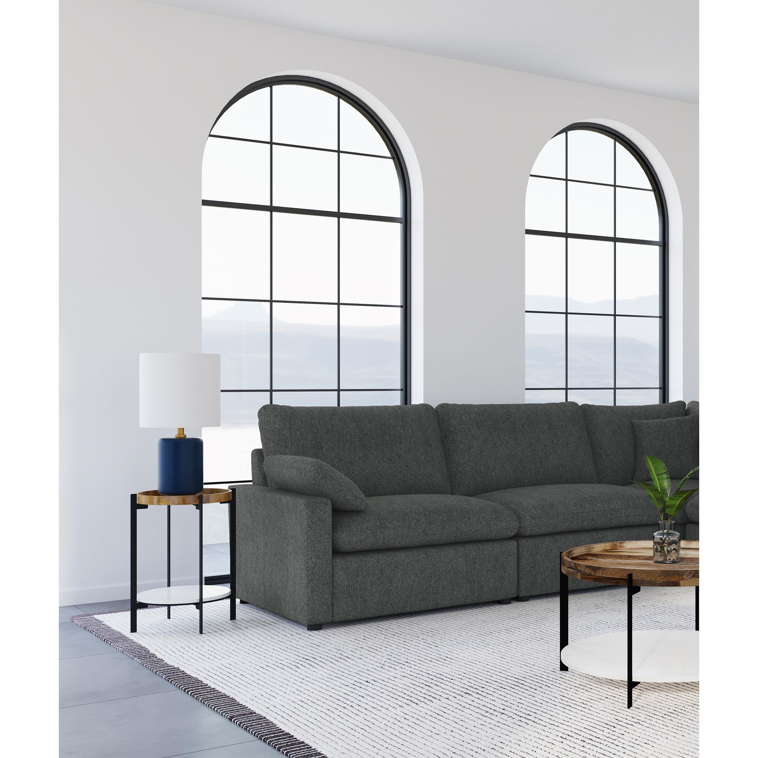  Coaster Furniture Collins 609530LRP Modular LAF Power Recliner - Dark Grey IMAGE 2