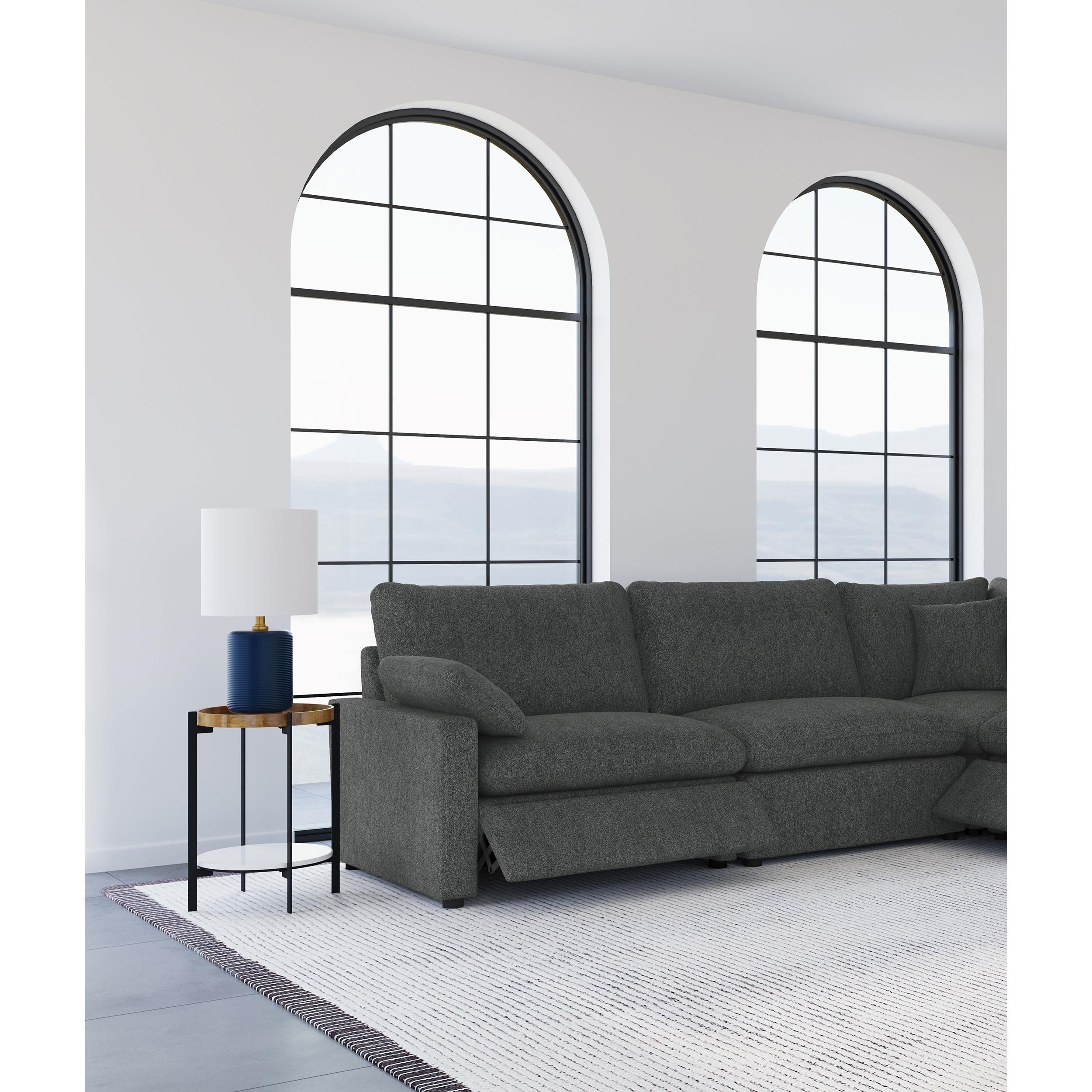  Coaster Furniture Collins 609530LRP Modular LAF Power Recliner - Dark Grey IMAGE 3