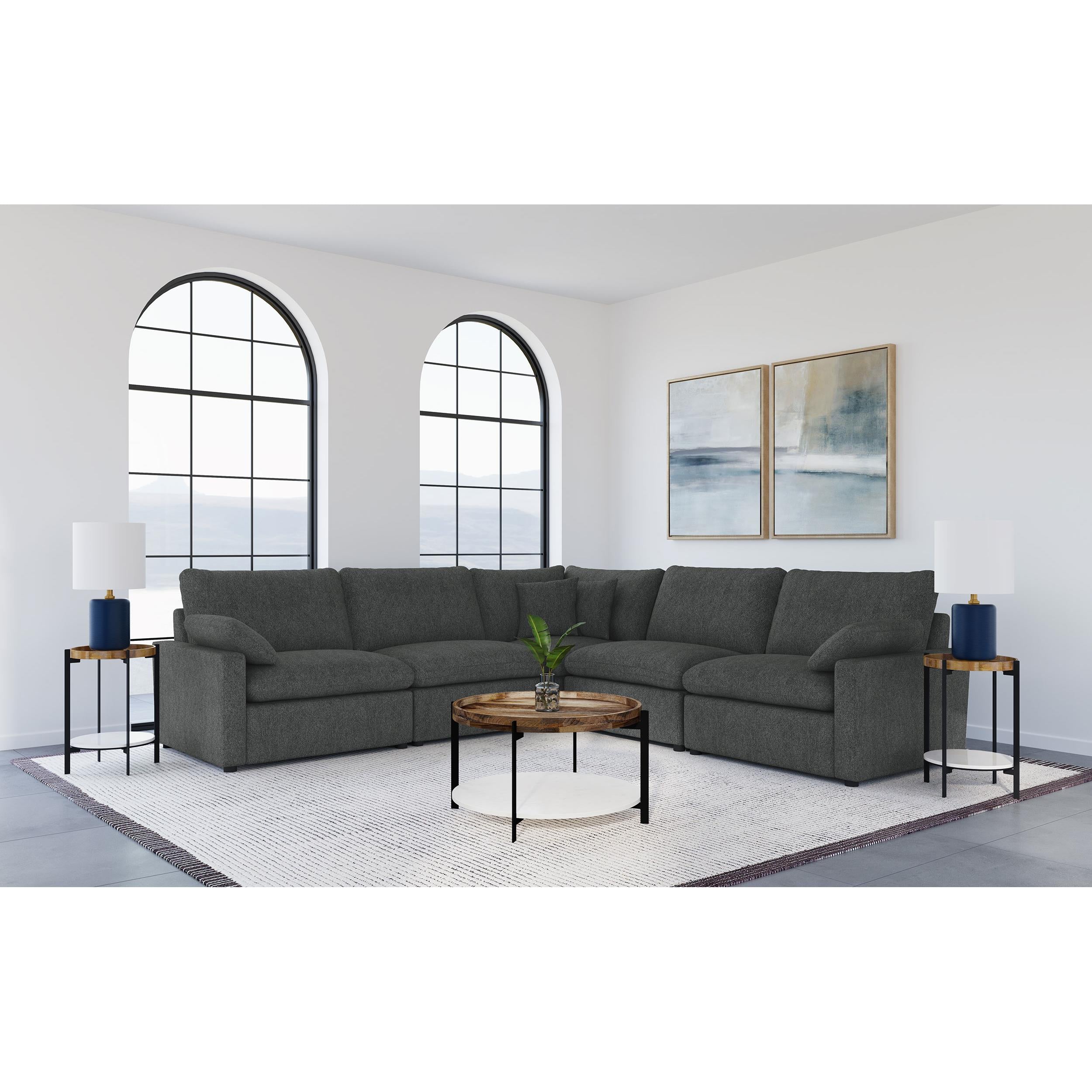  Coaster Furniture Collins 609530LRP Modular LAF Power Recliner - Dark Grey IMAGE 5