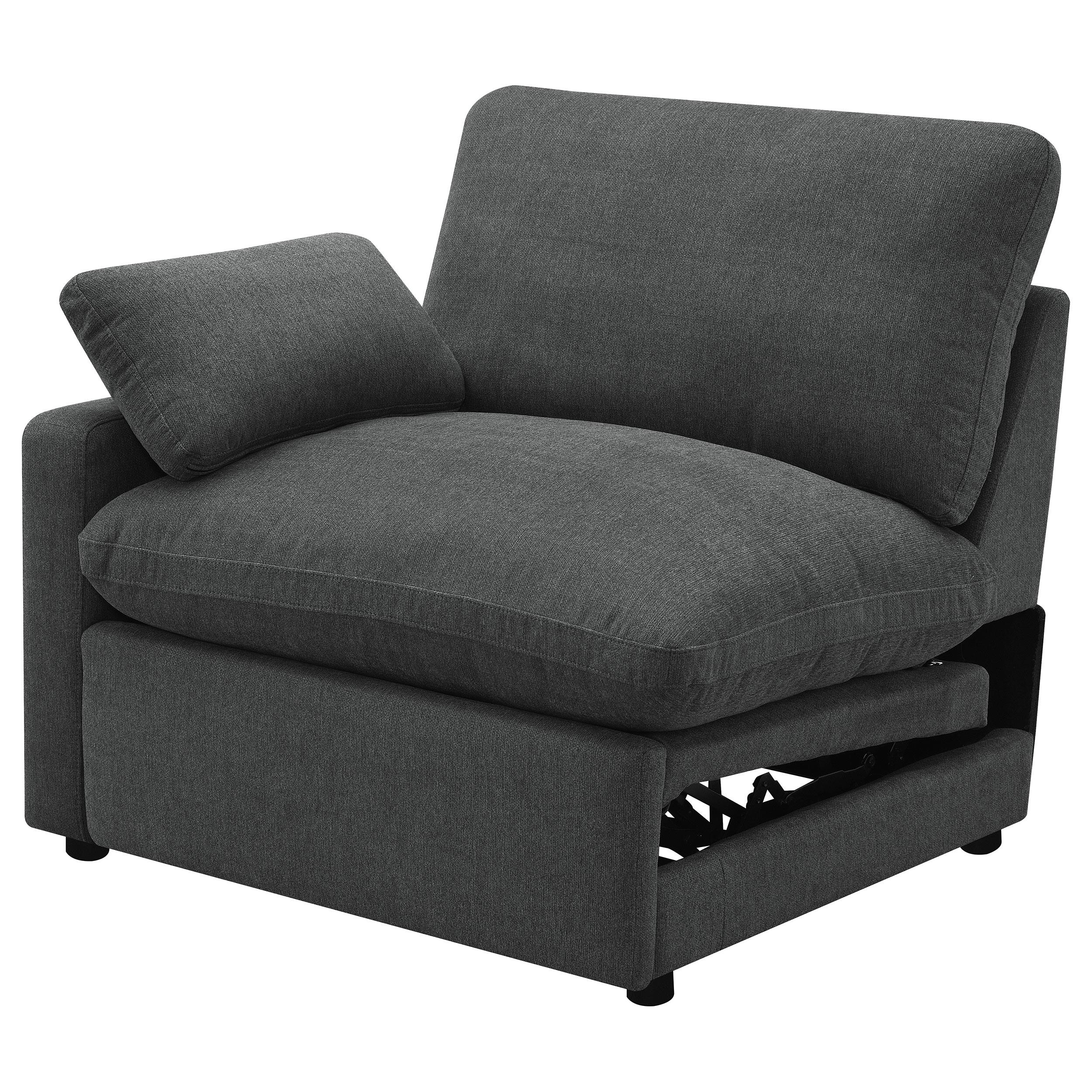  Coaster Furniture Collins 609530LRP Modular LAF Power Recliner - Dark Grey IMAGE 7