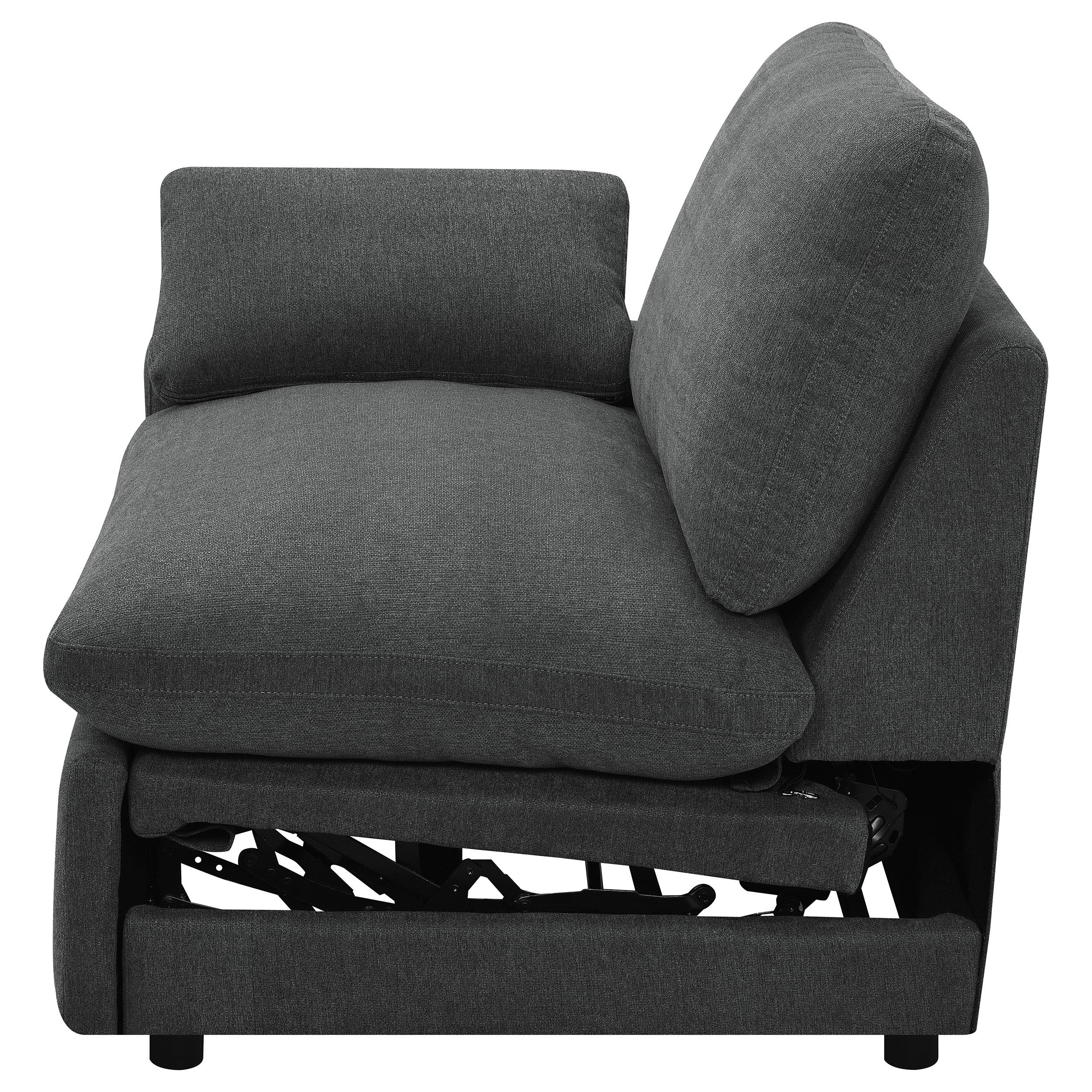  Coaster Furniture Collins 609530LRP Modular LAF Power Recliner - Dark Grey IMAGE 9